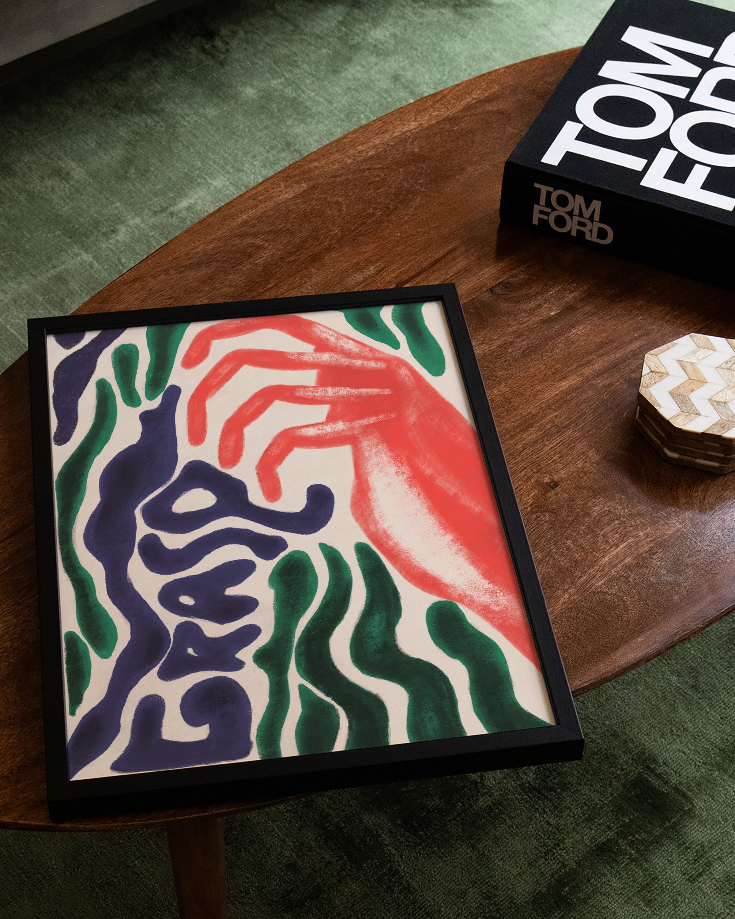 Grasp Poster – Print Material Wandbild, moderne Kunst & Fine Art Print von Spawnd, handgefertigt & Made in Germany