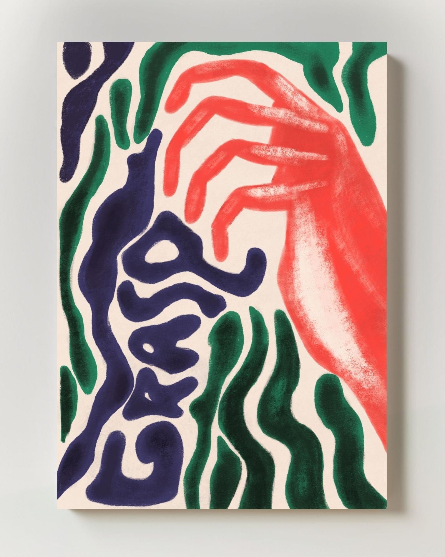 Grasp Poster – Print Material Wandbild, moderne Kunst & Fine Art Print von Spawnd, handgefertigt & Made in Germany
