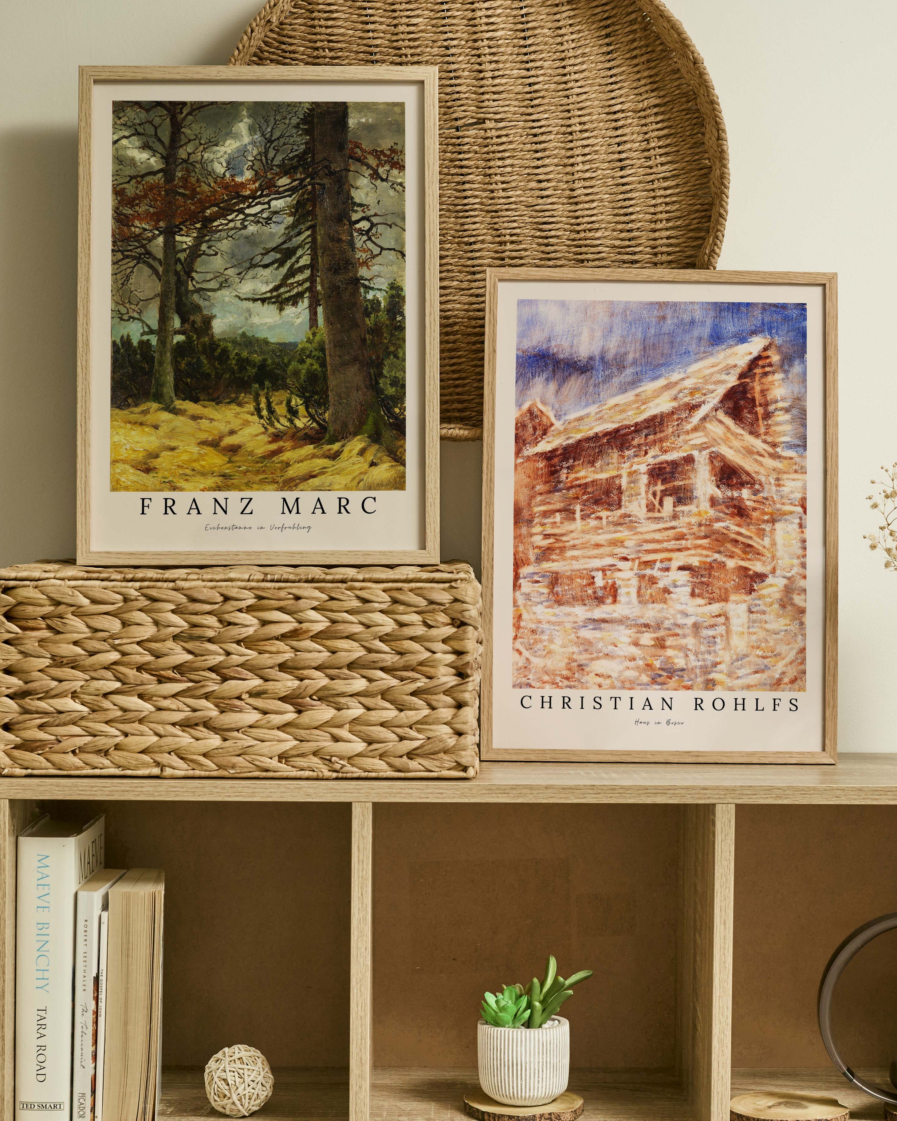 Haus in Bosco Poster – FineArt Wandbild, moderne Kunst & Fine Art Print von Spawnd, handgefertigt & Made in Germany