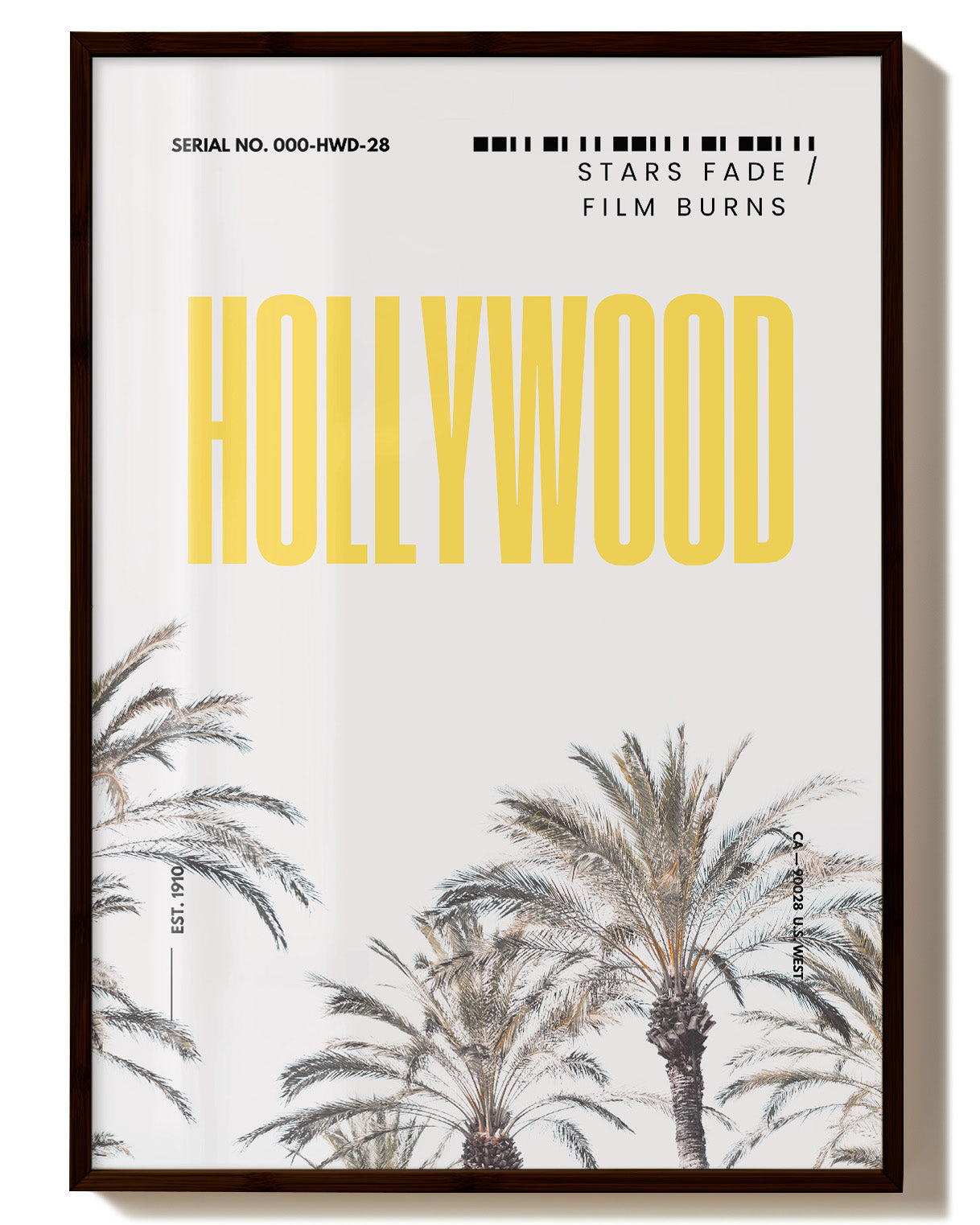Hollywood Poster – Print Material Wandbild, moderne Kunst & Fine Art Print von Spawnd, handgefertigt & Made in Germany