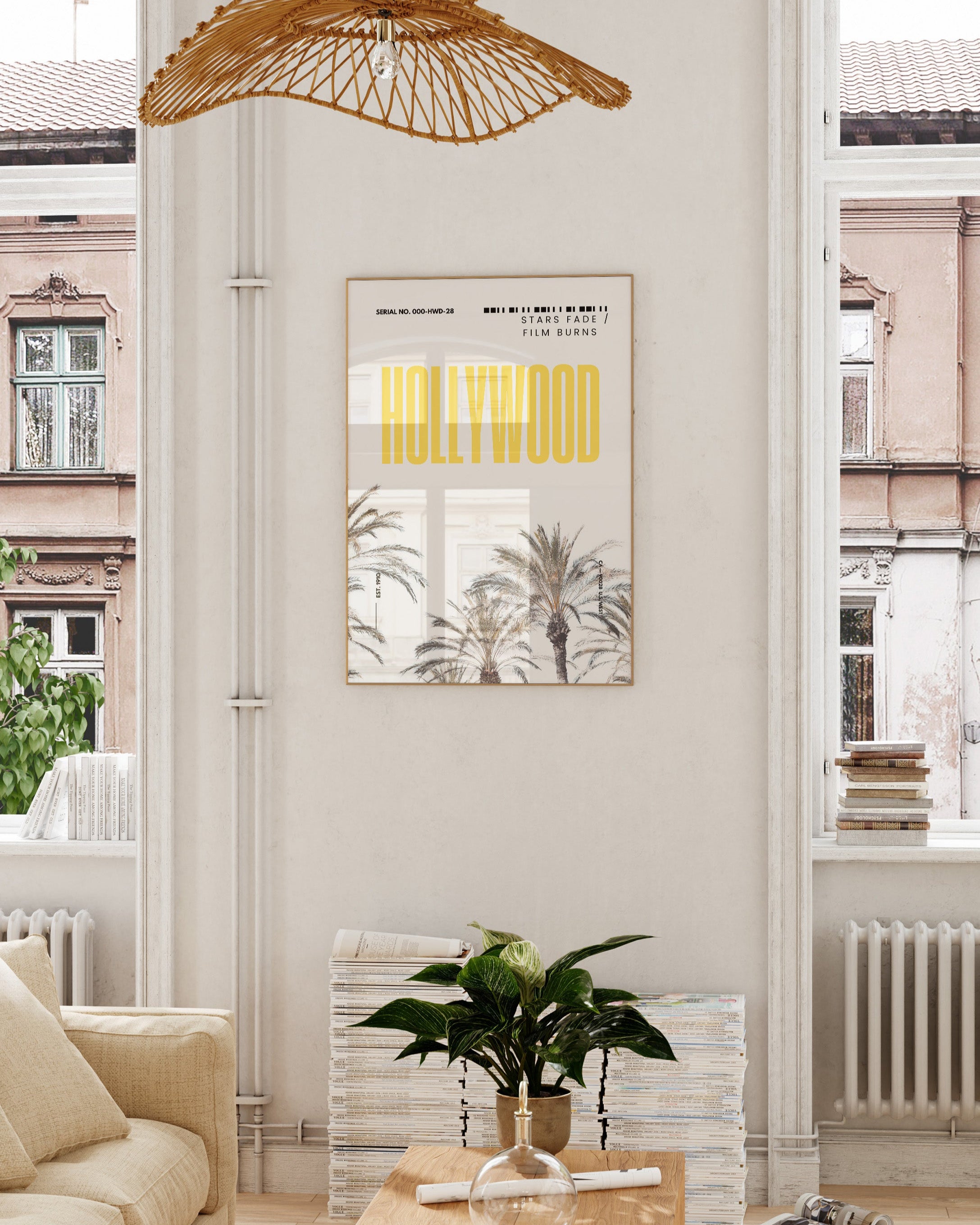 Hollywood Poster – Print Material Wandbild, moderne Kunst & Fine Art Print von Spawnd, handgefertigt & Made in Germany