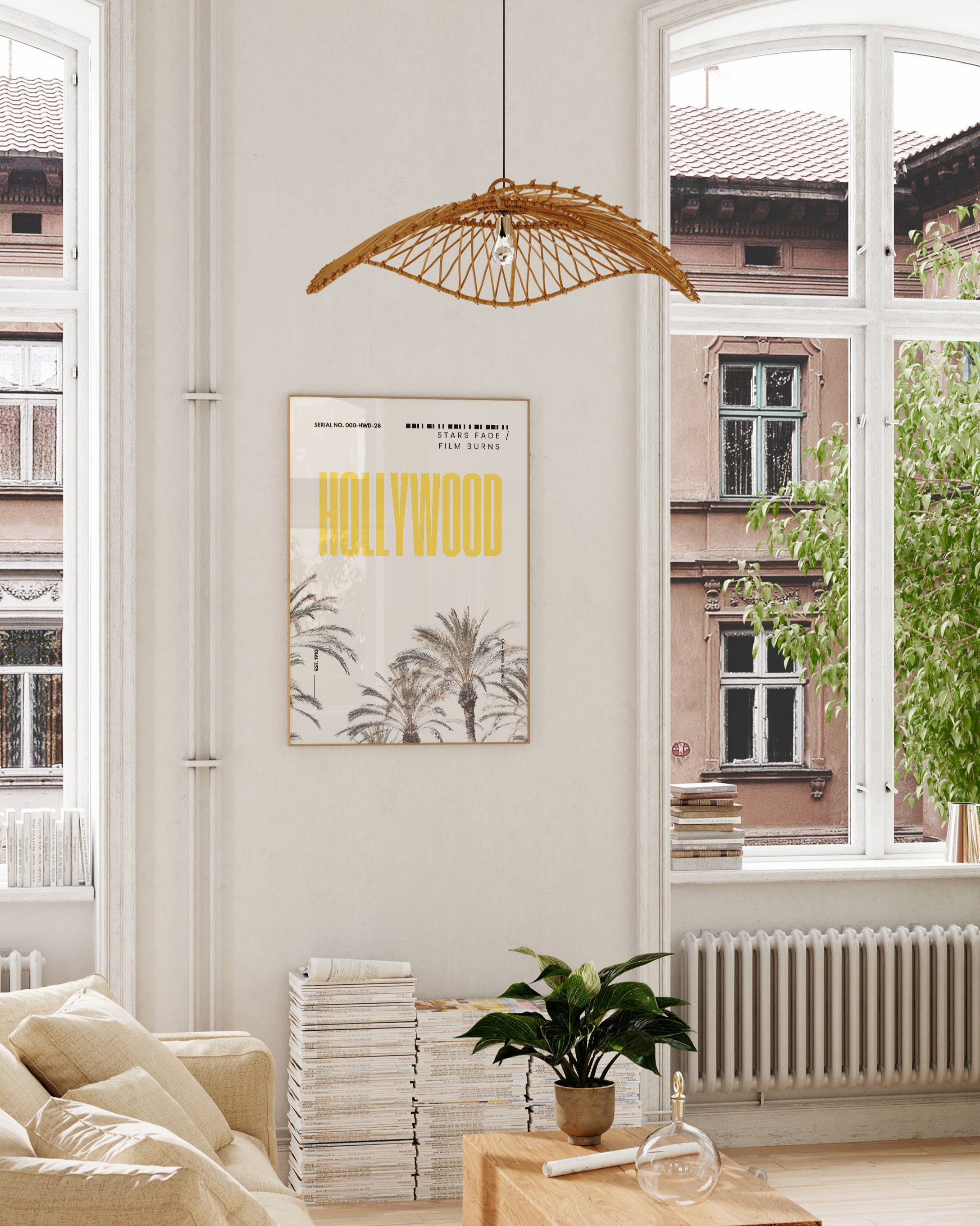 Hollywood Poster – Print Material Wandbild, moderne Kunst & Fine Art Print von Spawnd, handgefertigt & Made in Germany