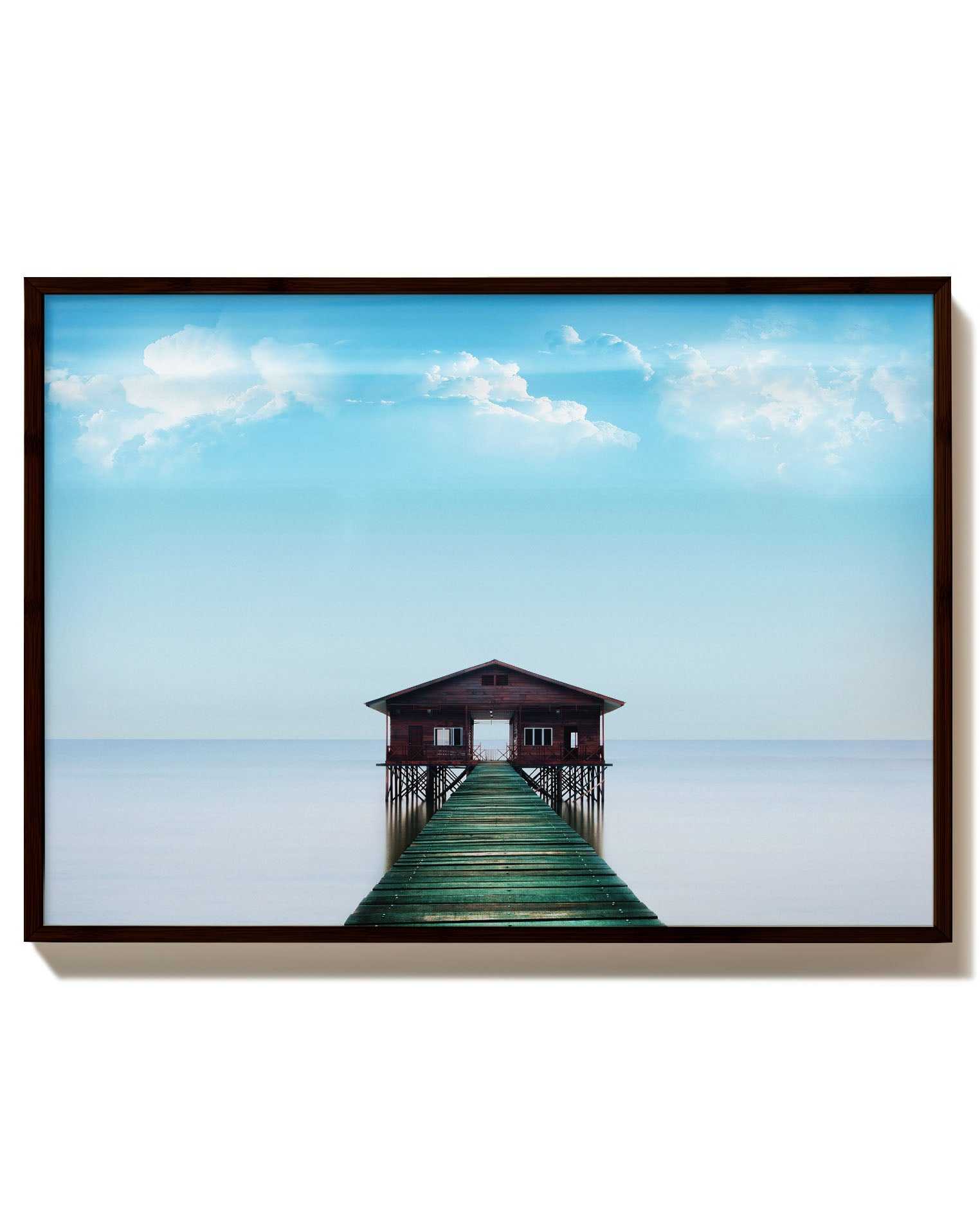 House in the Ocean Poster – Print Material Wandbild, moderne Kunst & Fine Art Print von Spawnd, handgefertigt & Made in Germany