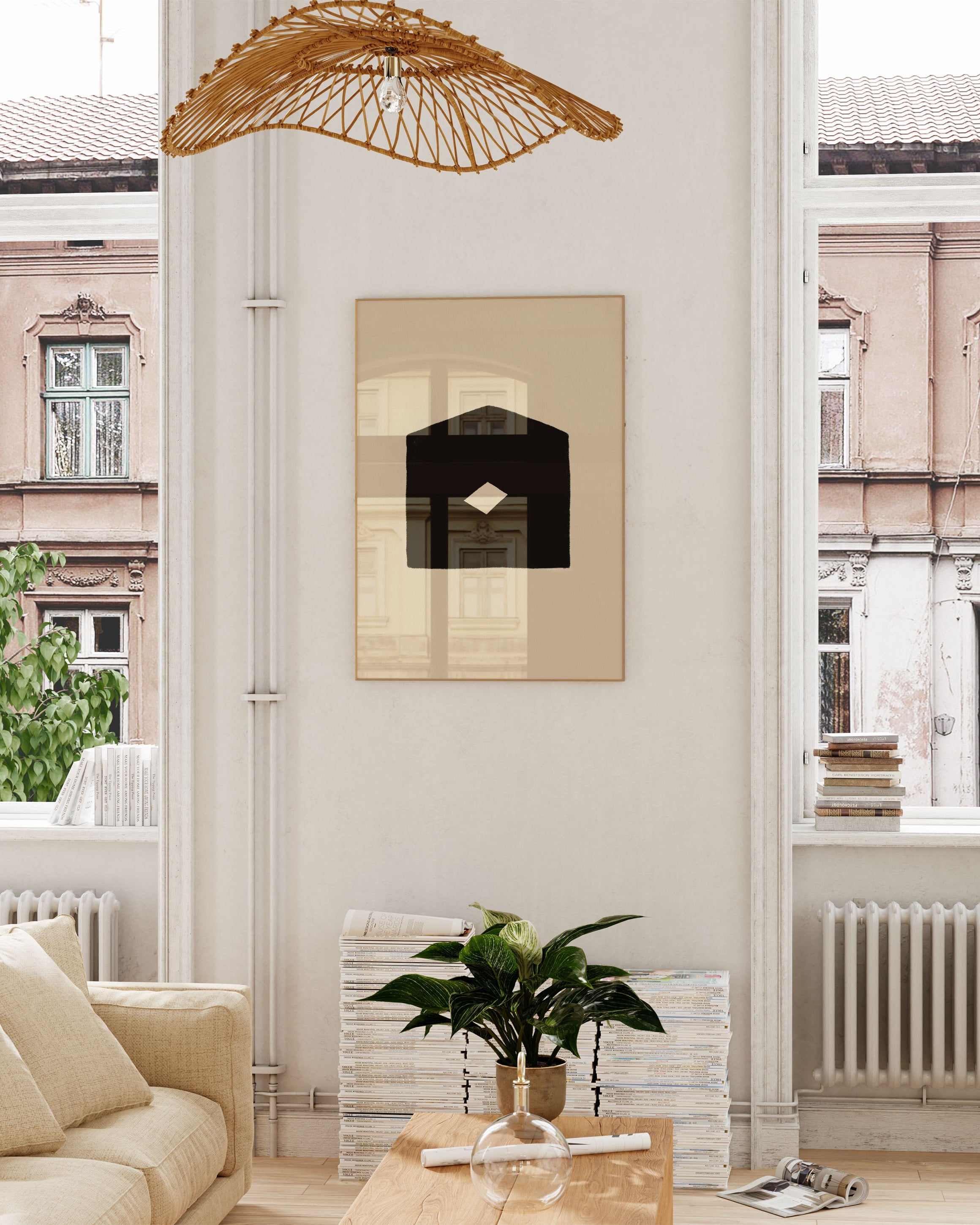 Hus Poster – FineArt Wandbild, moderne Kunst & Fine Art Print von Spawnd, handgefertigt & Made in Germany