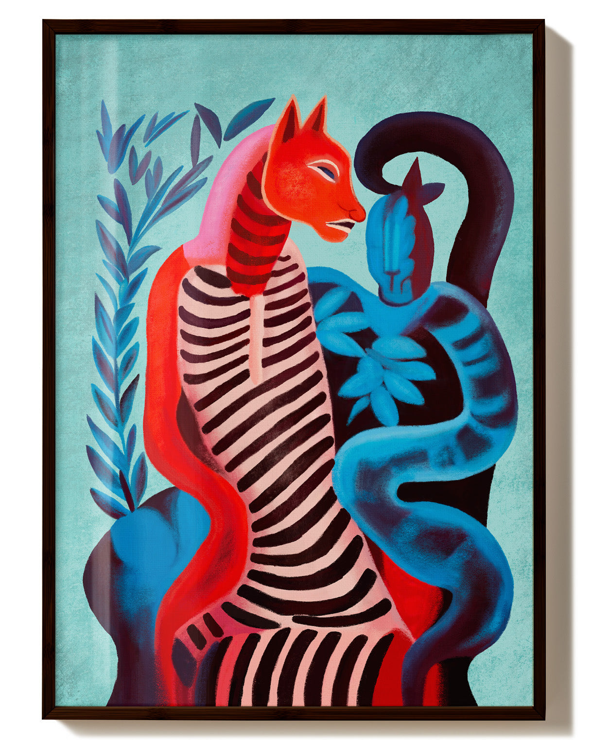 Interwoven Duality Poster – Print Material Wandbild, moderne Kunst & Fine Art Print von Spawnd, handgefertigt & Made in Germany