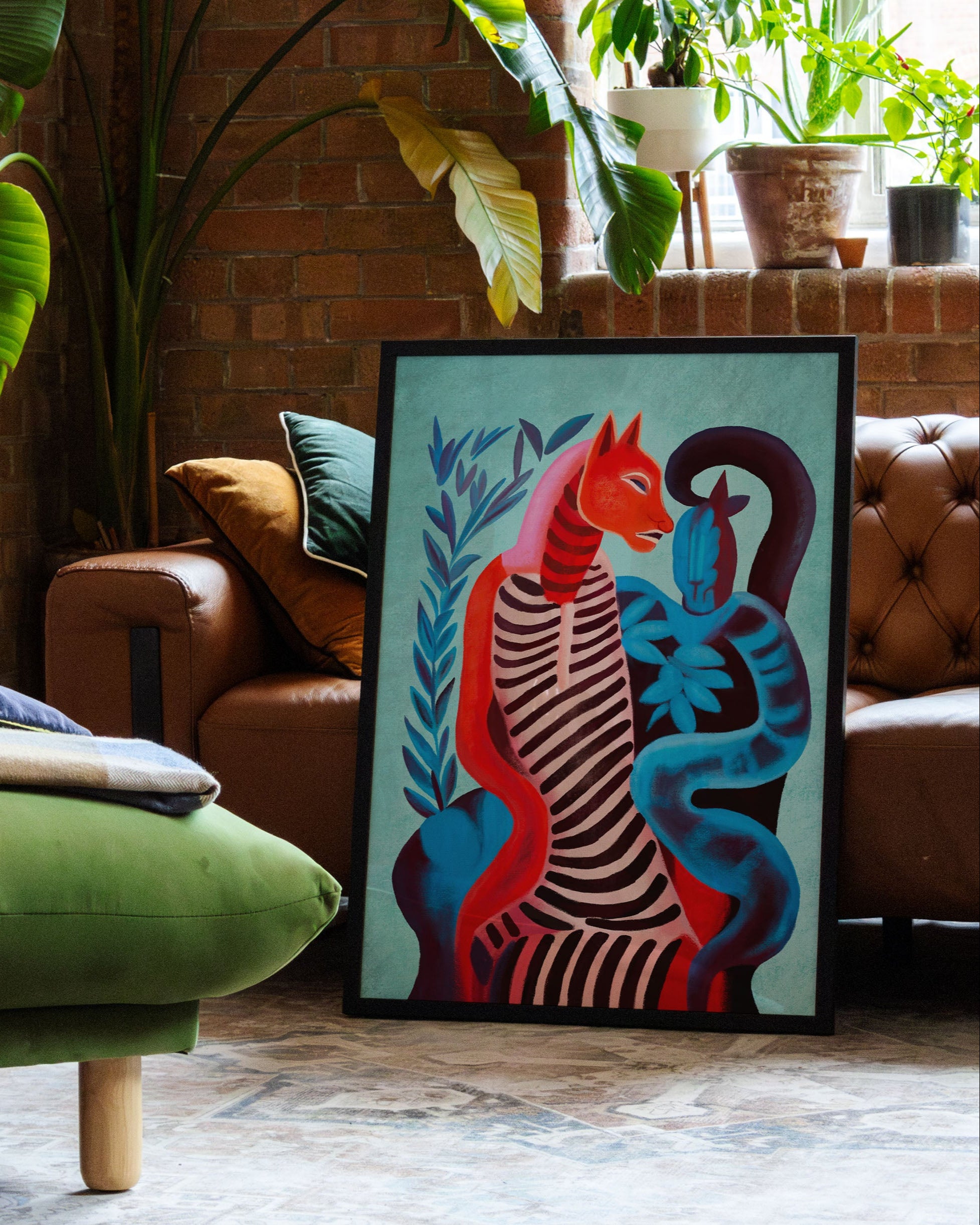 Interwoven Duality Poster – Print Material Wandbild, moderne Kunst & Fine Art Print von Spawnd, handgefertigt & Made in Germany