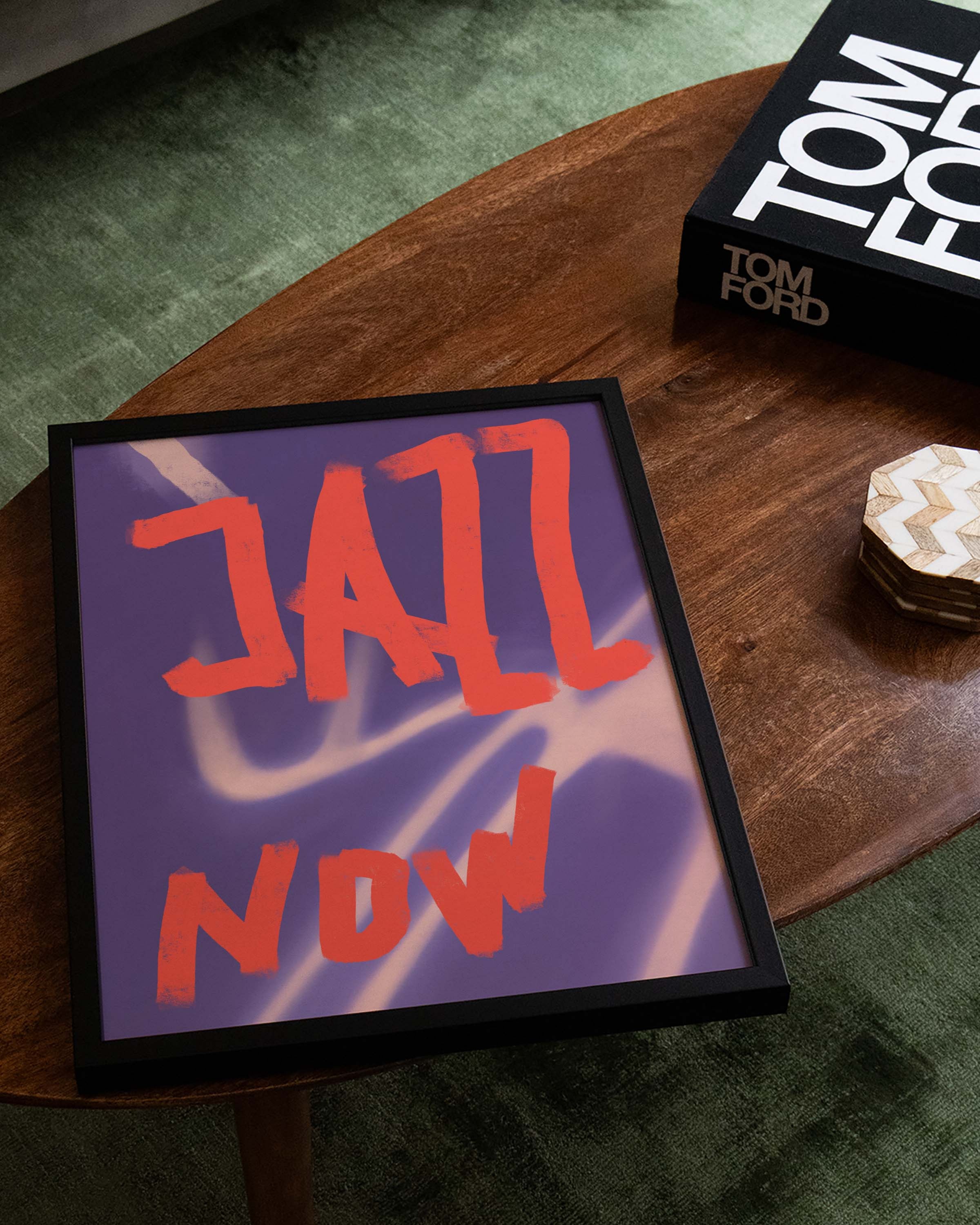 Jazz Now Poster – Print Material Wandbild, moderne Kunst & Fine Art Print von Spawnd, handgefertigt & Made in Germany