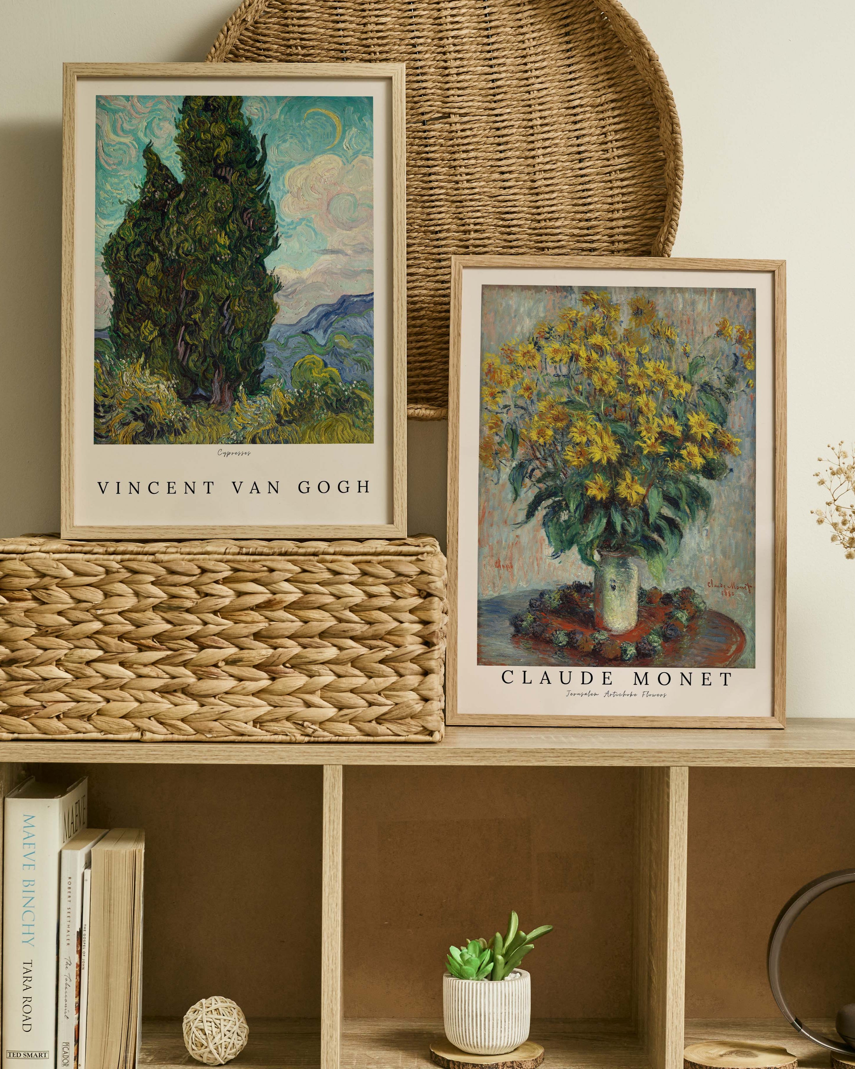 Jerusalem Artichoke Flowers Poster – FineArt Wandbild, moderne Kunst & Fine Art Print von Spawnd, handgefertigt & Made in Germany