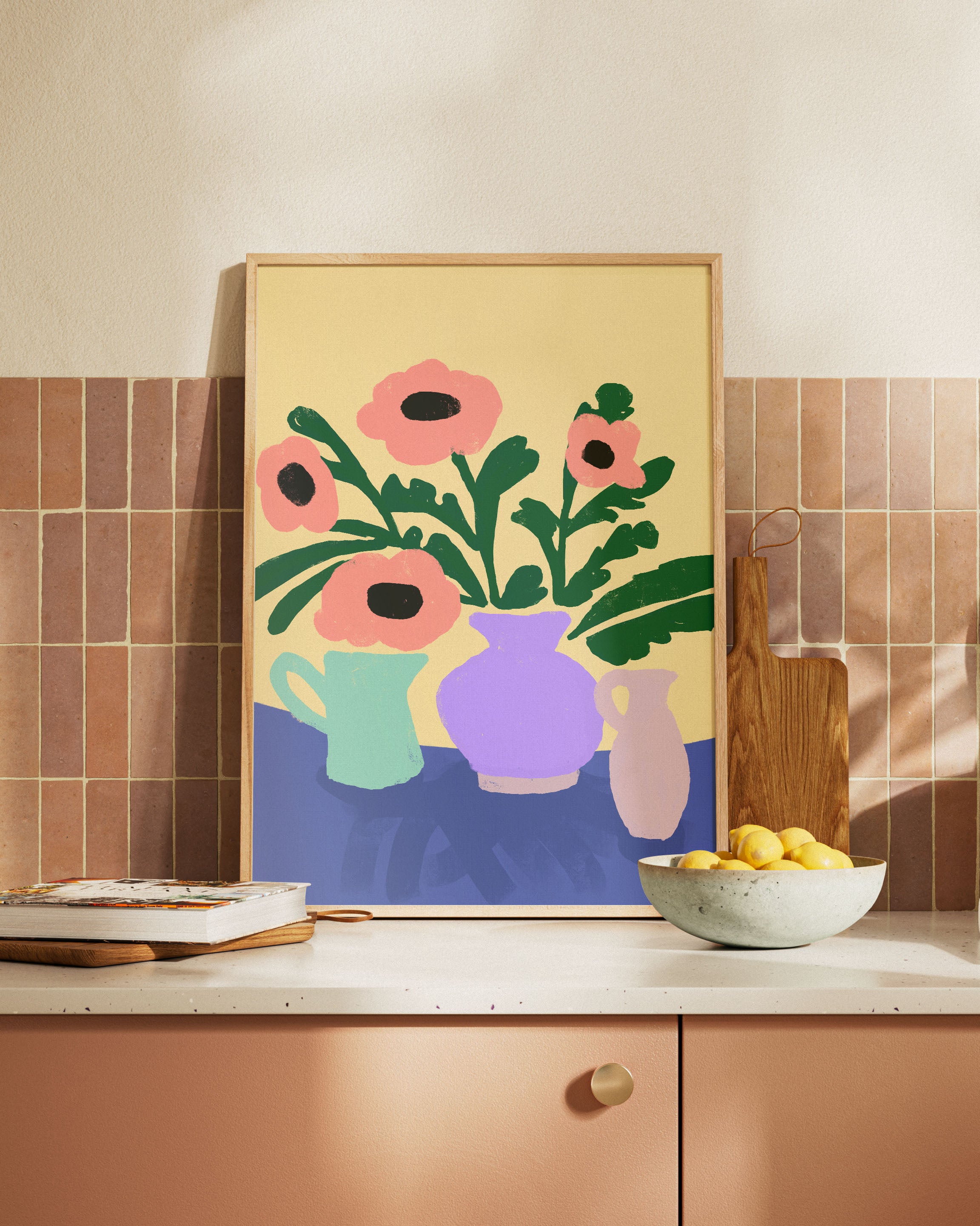 Joy in a Vase Poster – Print Material Wandbild, moderne Kunst & Fine Art Print von Spawnd, handgefertigt & Made in Germany