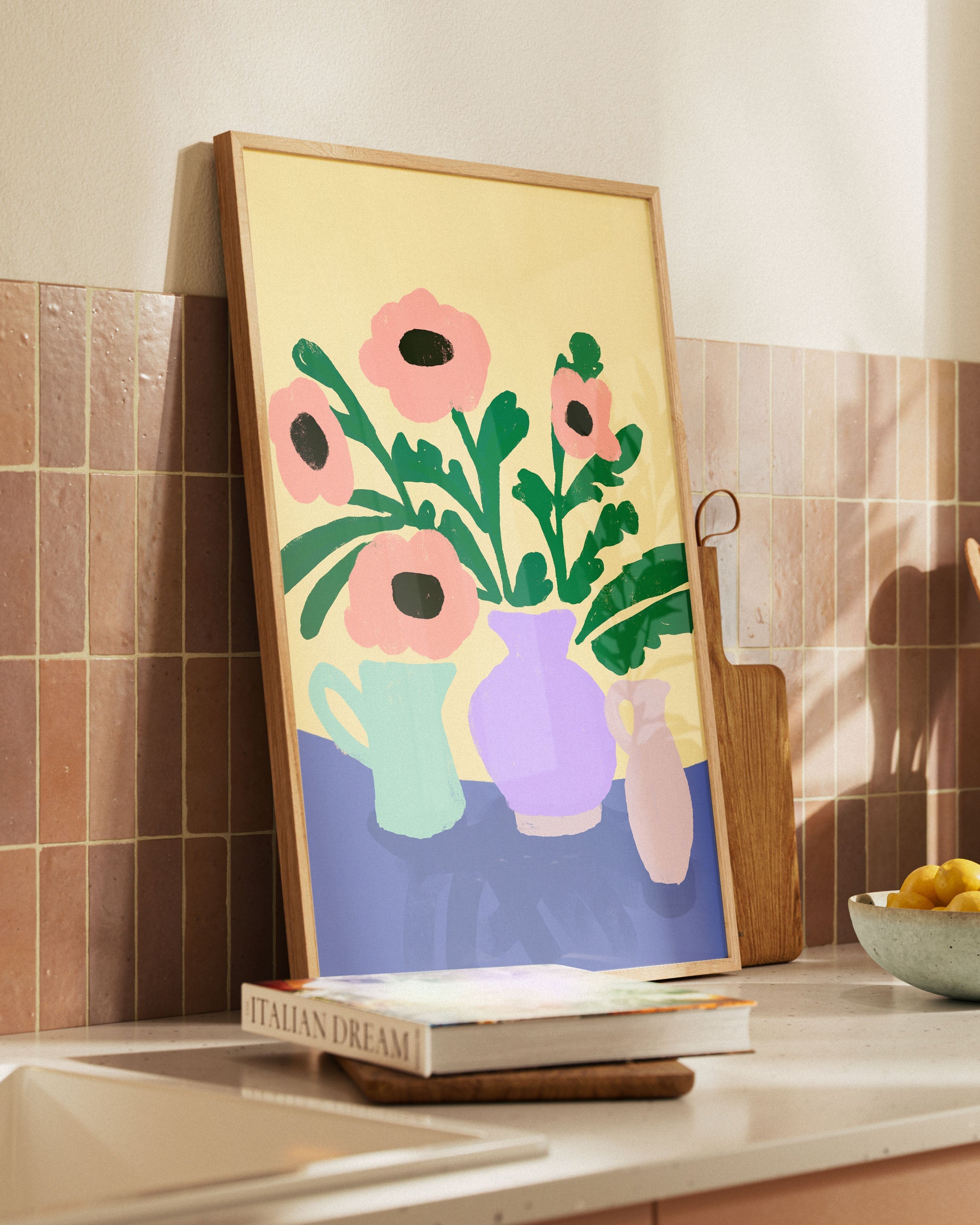 Joy in a Vase Poster – Print Material Wandbild, moderne Kunst & Fine Art Print von Spawnd, handgefertigt & Made in Germany