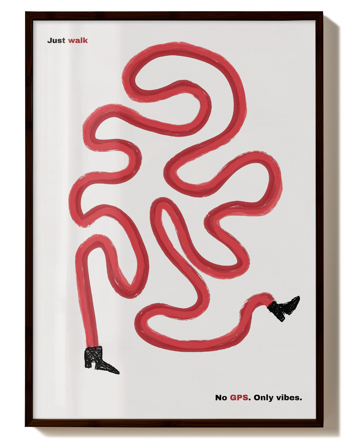 Just Walk Poster – FineArt Wandbild, moderne Kunst & Fine Art Print von Spawnd, handgefertigt & Made in Germany