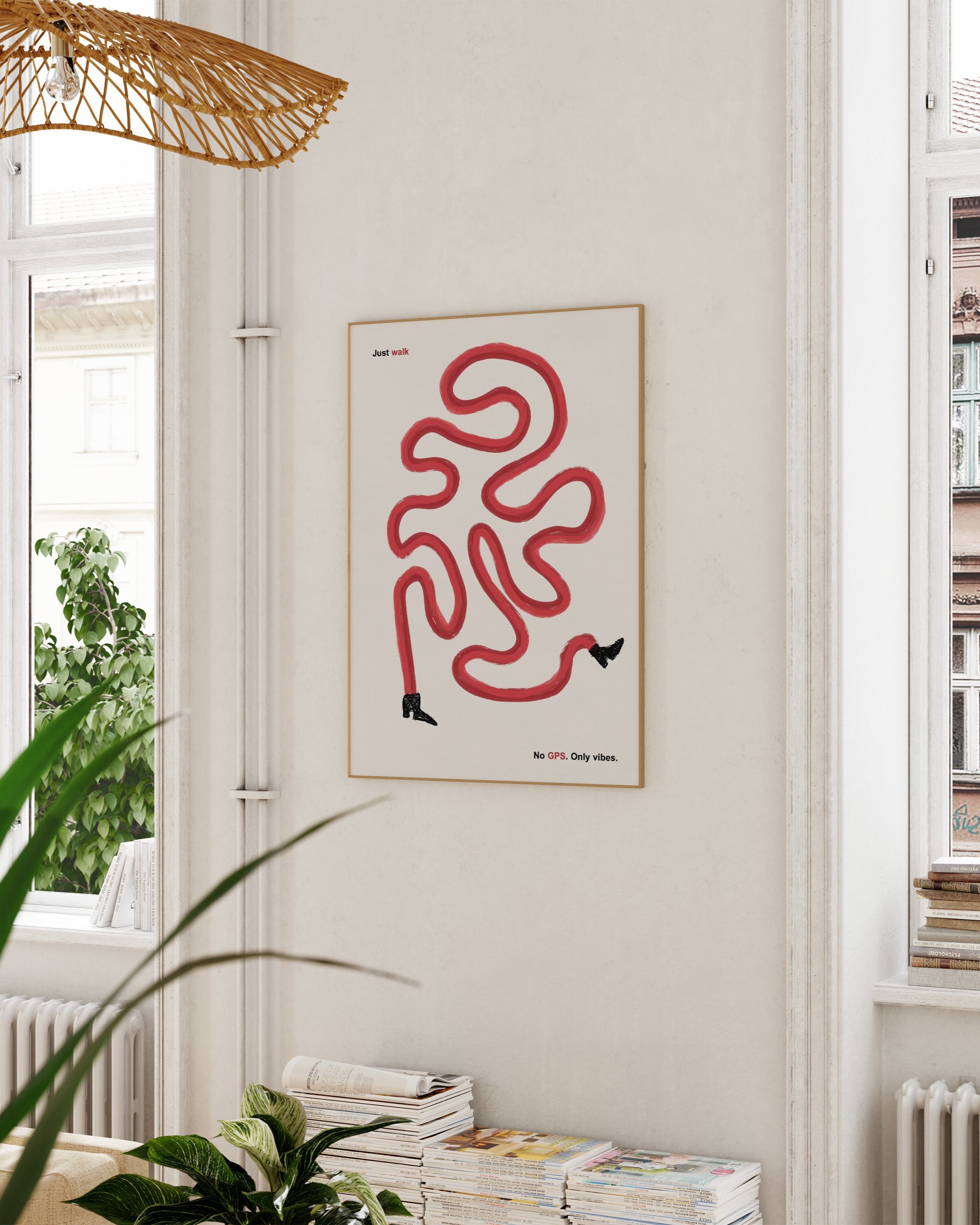 Just Walk Poster – FineArt Wandbild, moderne Kunst & Fine Art Print von Spawnd, handgefertigt & Made in Germany