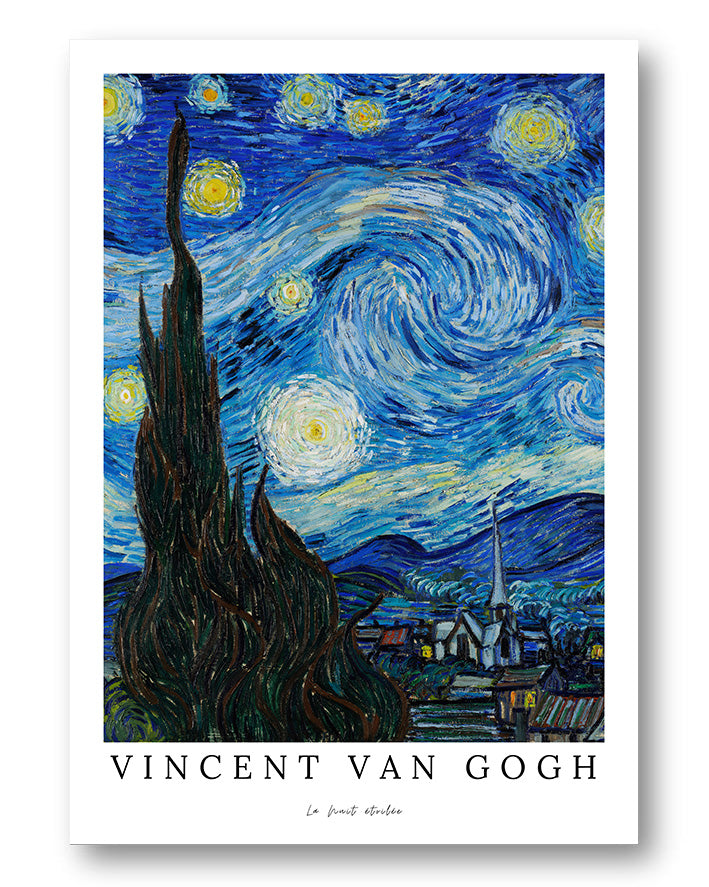 La Nuit étoilée V3 Poster – Print Material Wandbild, moderne Kunst & Fine Art Print von Spawnd, handgefertigt & Made in Germany