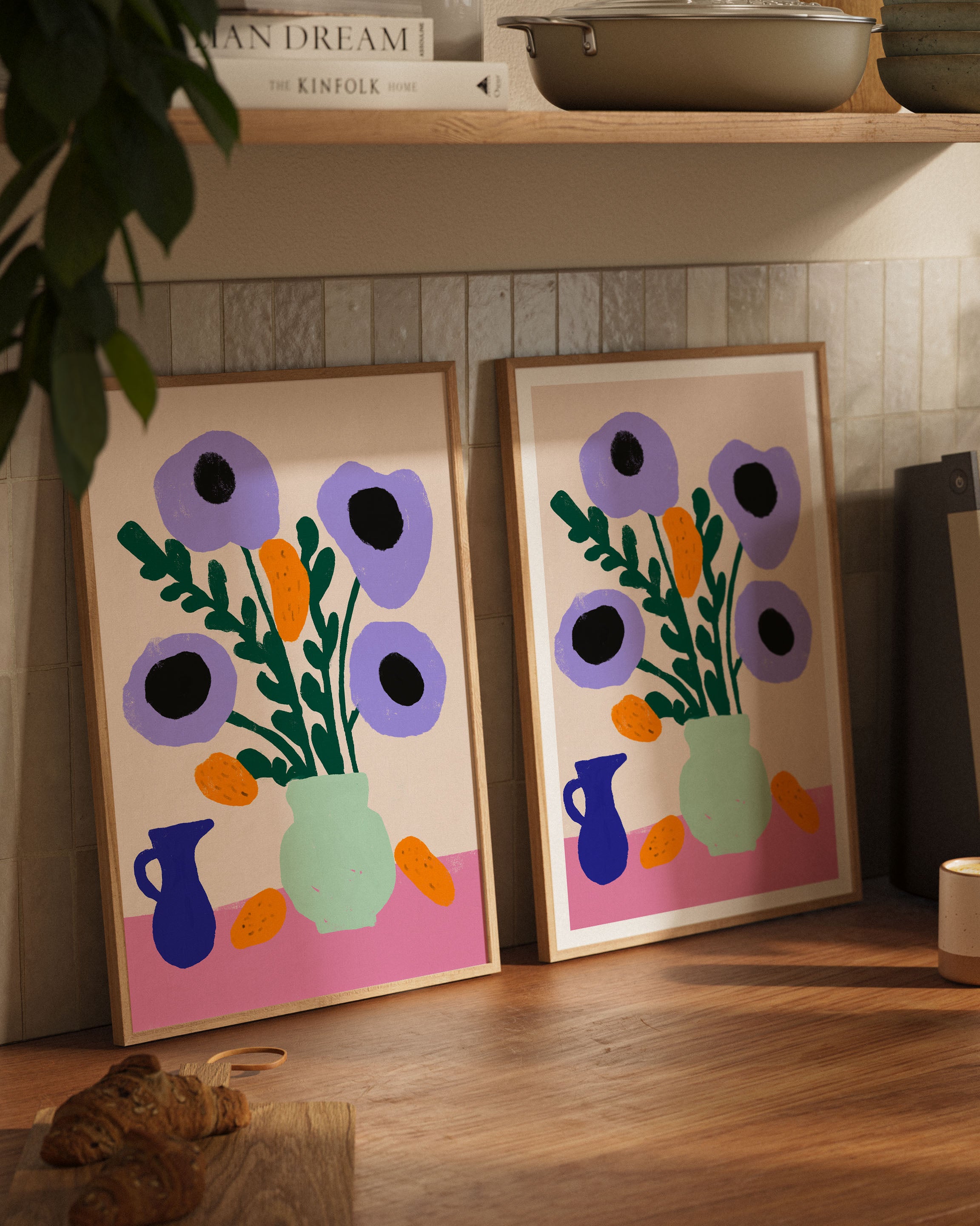 Lavender Bloom & Citrus Poster – Print Material Wandbild, moderne Kunst & Fine Art Print von Spawnd, handgefertigt & Made in Germany