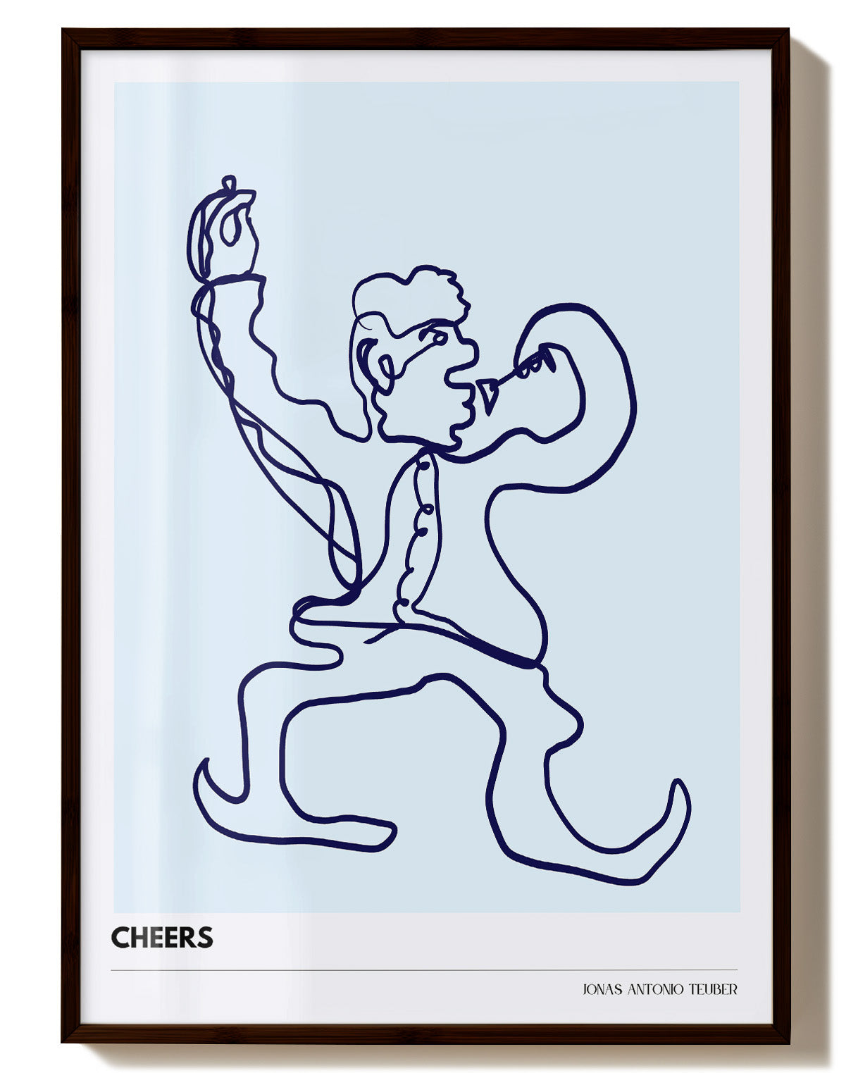 LB - Cheers Poster – Print Material Wandbild, moderne Kunst & Fine Art Print von Spawnd, handgefertigt & Made in Germany