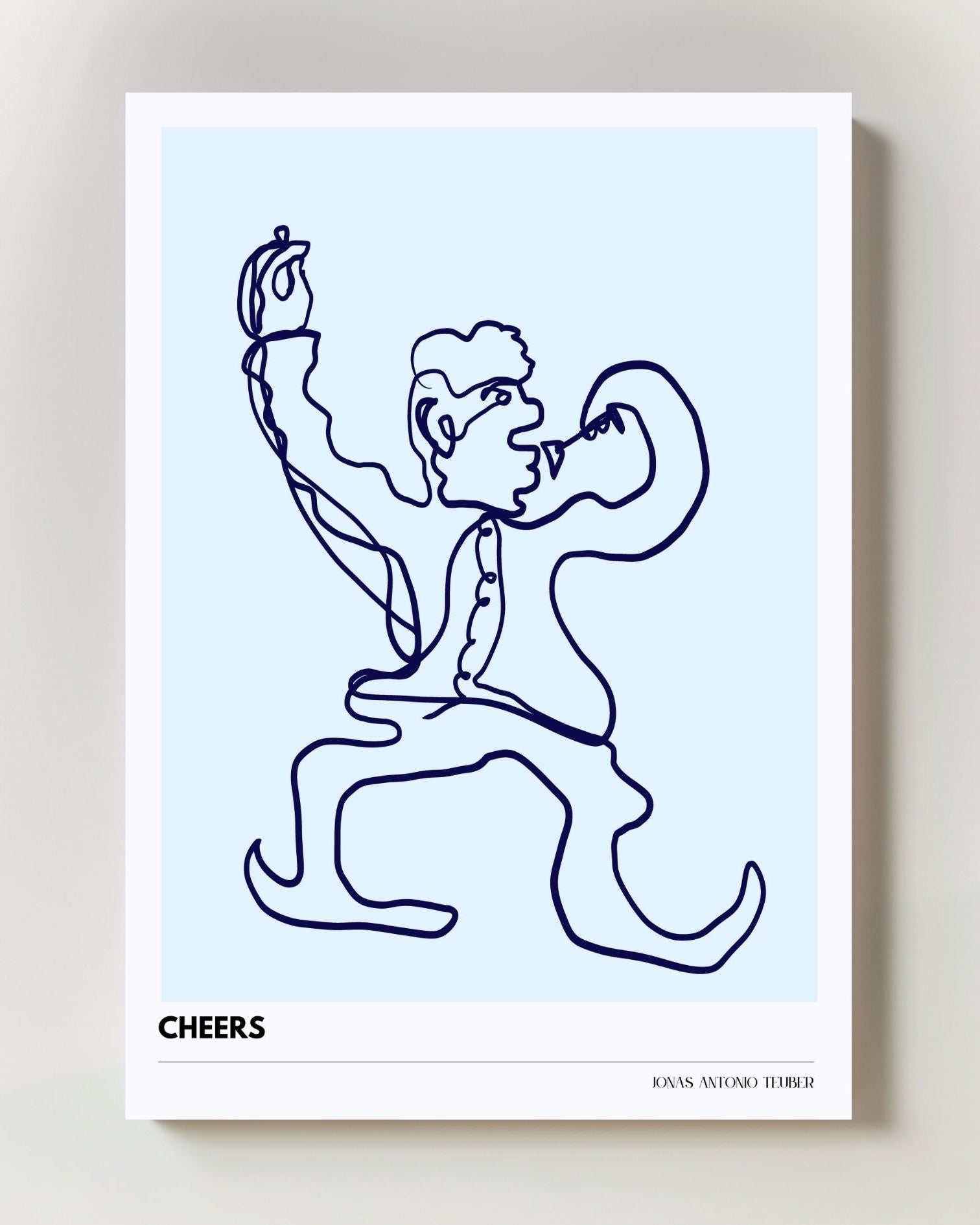 LB - Cheers Poster – Print Material Wandbild, moderne Kunst & Fine Art Print von Spawnd, handgefertigt & Made in Germany