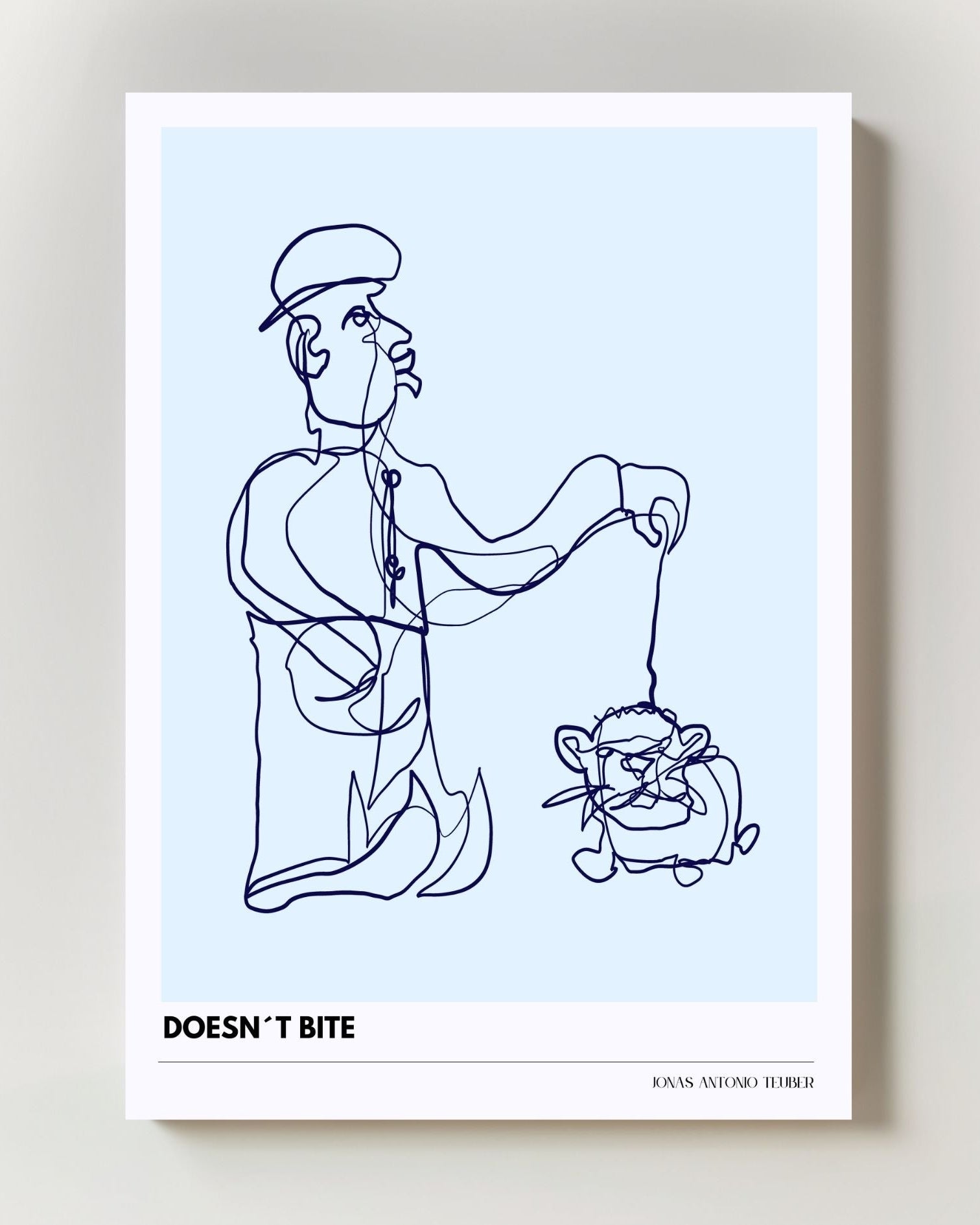 LB - Doesn't bite Poster – Print Material Wandbild, moderne Kunst & Fine Art Print von Spawnd, handgefertigt & Made in Germany