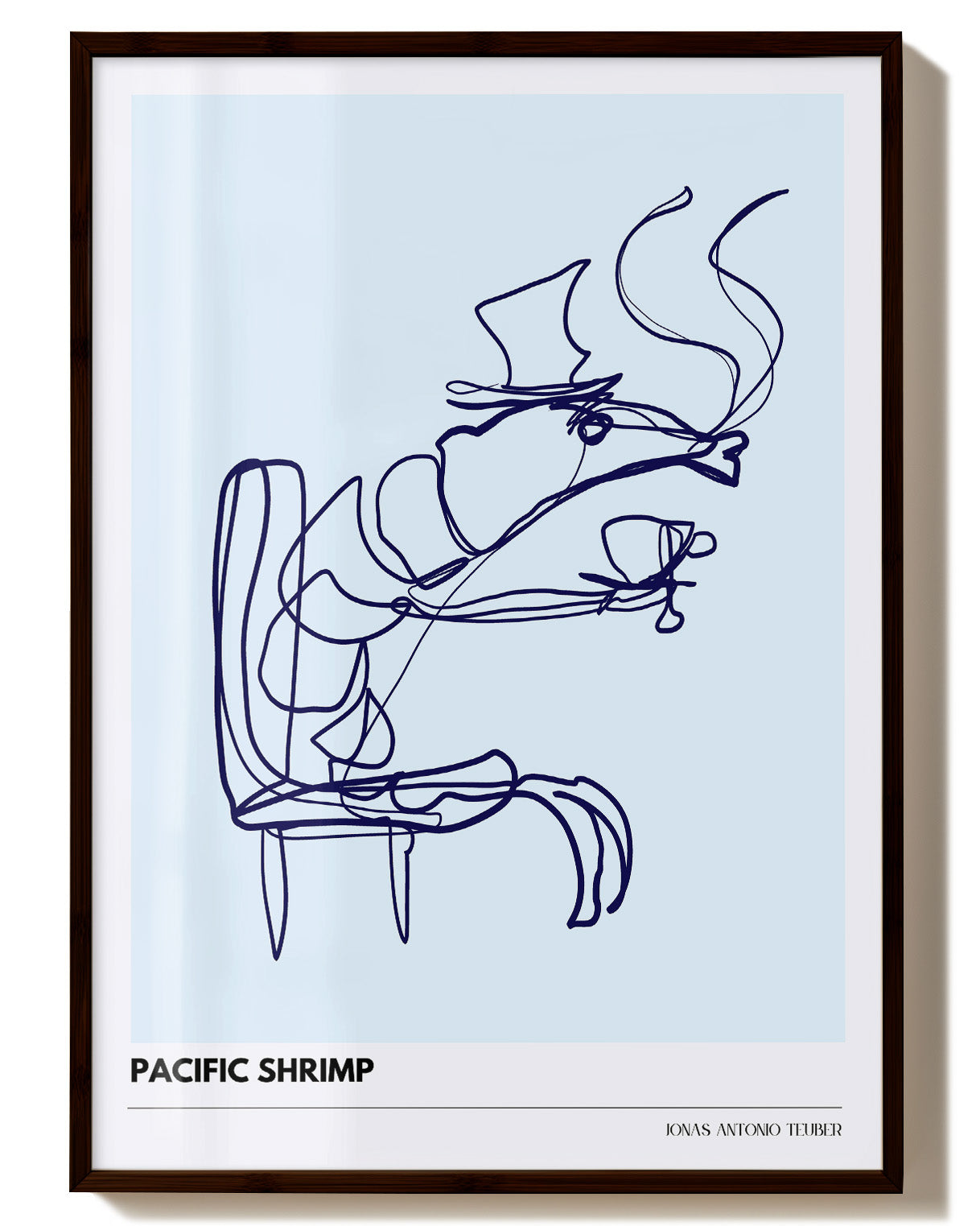 LB - Pacific Shrimp Poster – Print Material Wandbild, moderne Kunst & Fine Art Print von Spawnd, handgefertigt & Made in Germany