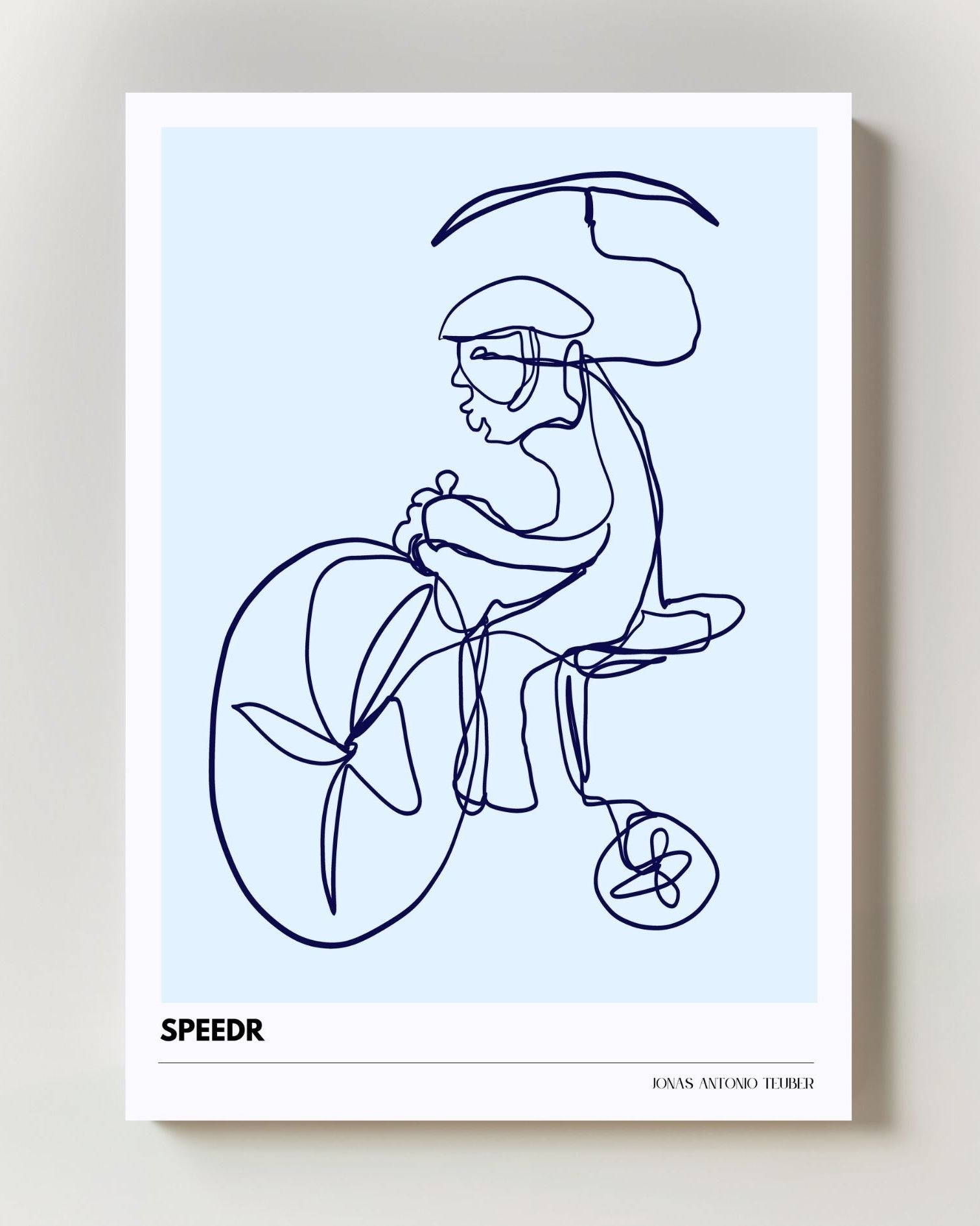 LB - Speedr Poster – Print Material Wandbild, moderne Kunst & Fine Art Print von Spawnd, handgefertigt & Made in Germany