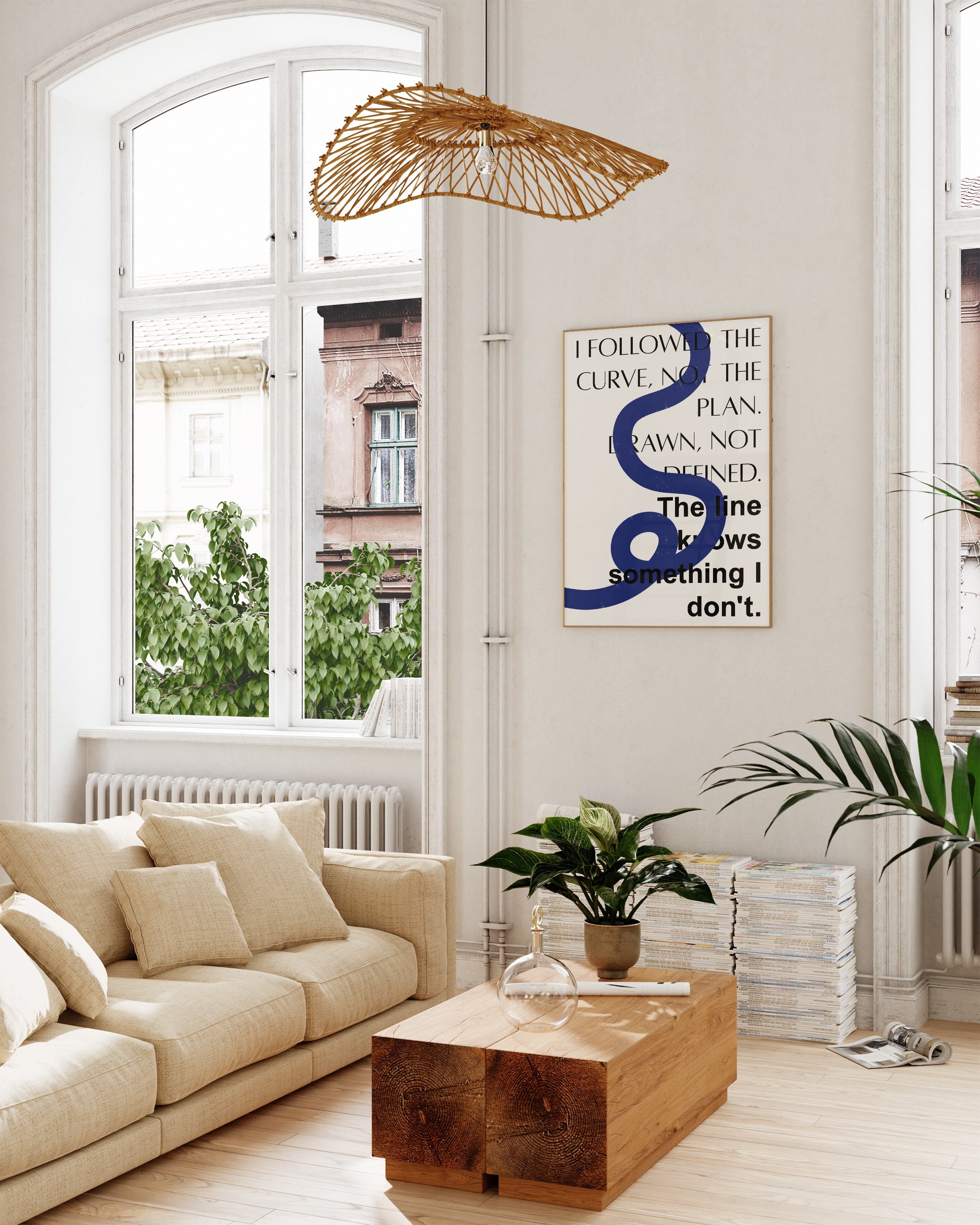 Line Poster – Print Material Wandbild, moderne Kunst & Fine Art Print von Spawnd, handgefertigt & Made in Germany