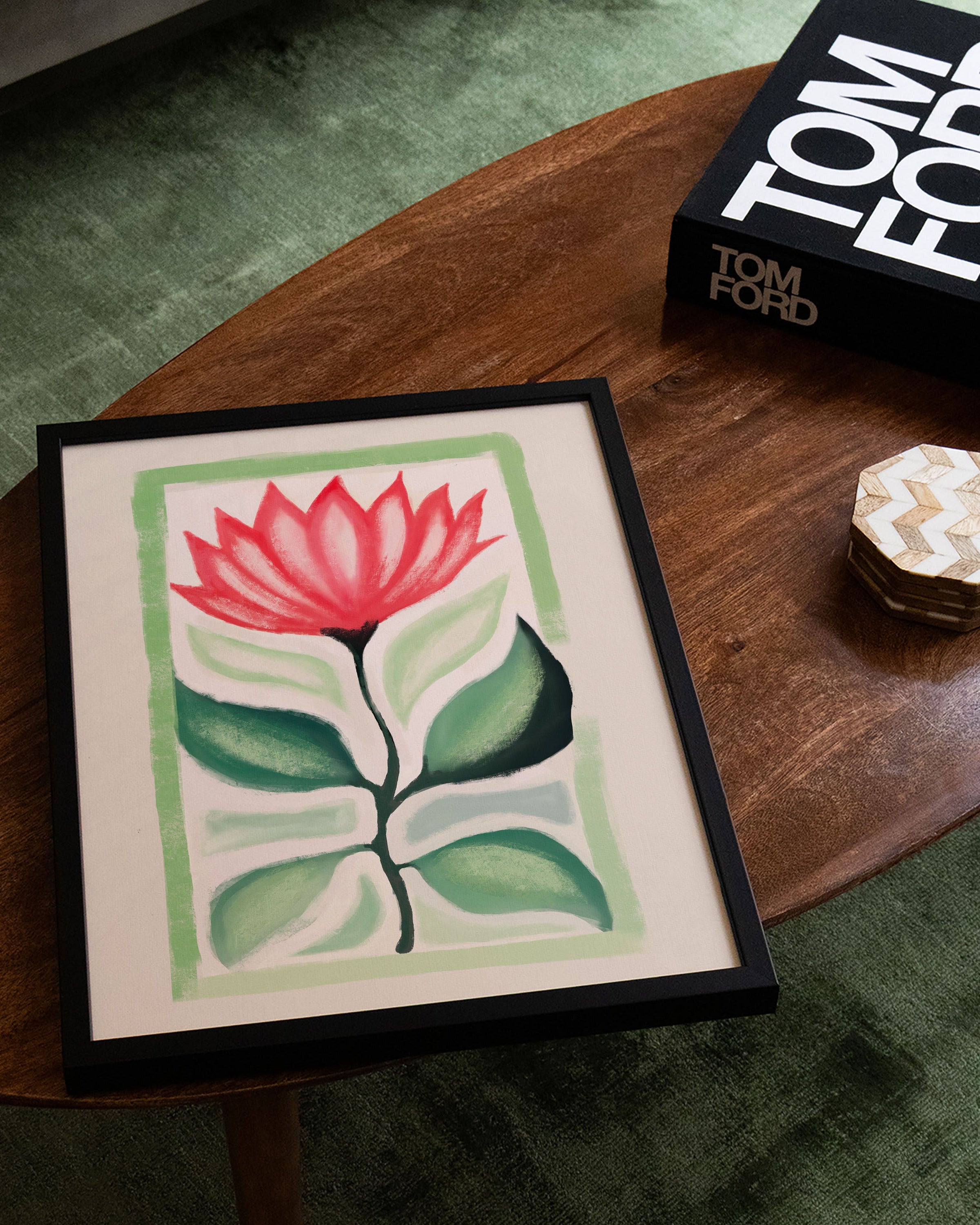 Lotus in Balance Poster – Print Material Wandbild, moderne Kunst & Fine Art Print von Spawnd, handgefertigt & Made in Germany