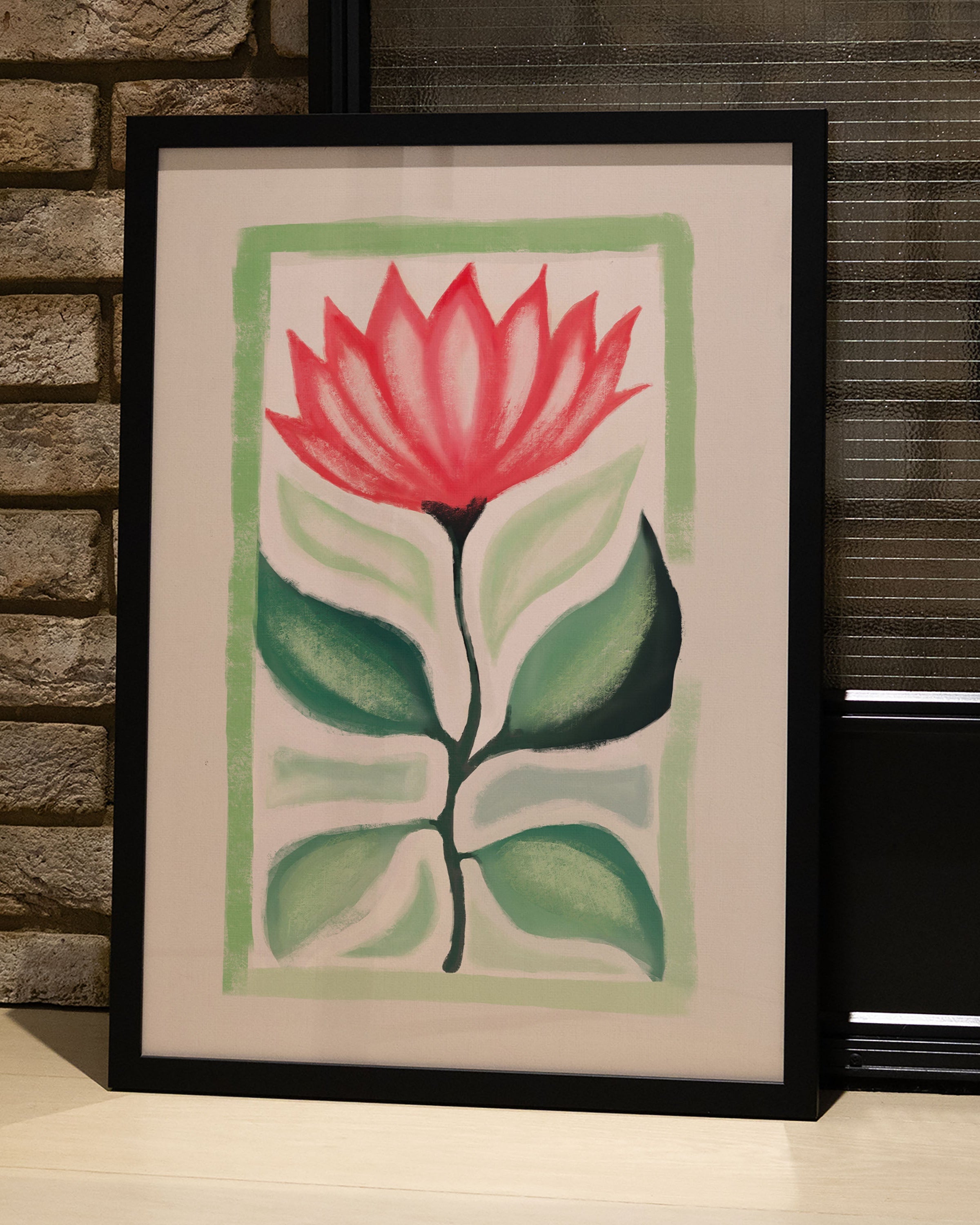 Lotus in Balance Poster – Print Material Wandbild, moderne Kunst & Fine Art Print von Spawnd, handgefertigt & Made in Germany