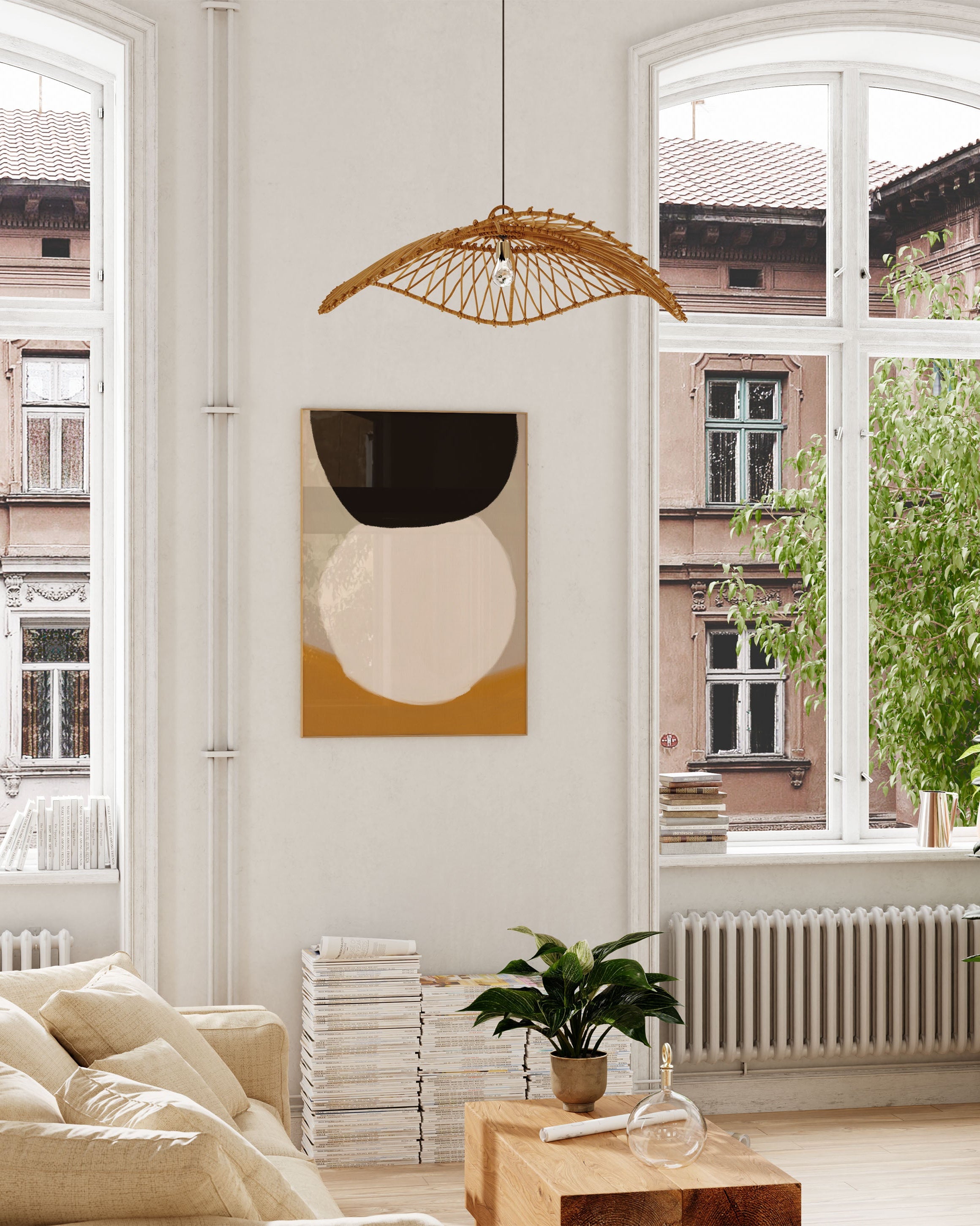 Månefall Poster – Print Material Wandbild, moderne Kunst & Fine Art Print von Spawnd, handgefertigt & Made in Germany