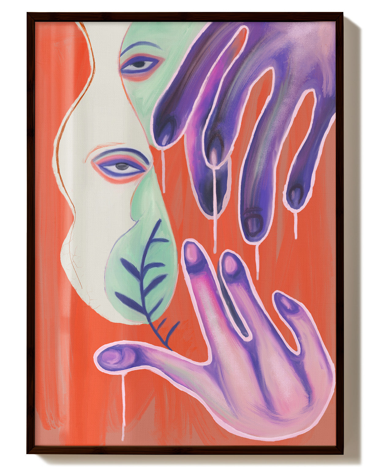 Melting Touch Poster – Print Material Wandbild, moderne Kunst & Fine Art Print von Spawnd, handgefertigt & Made in Germany