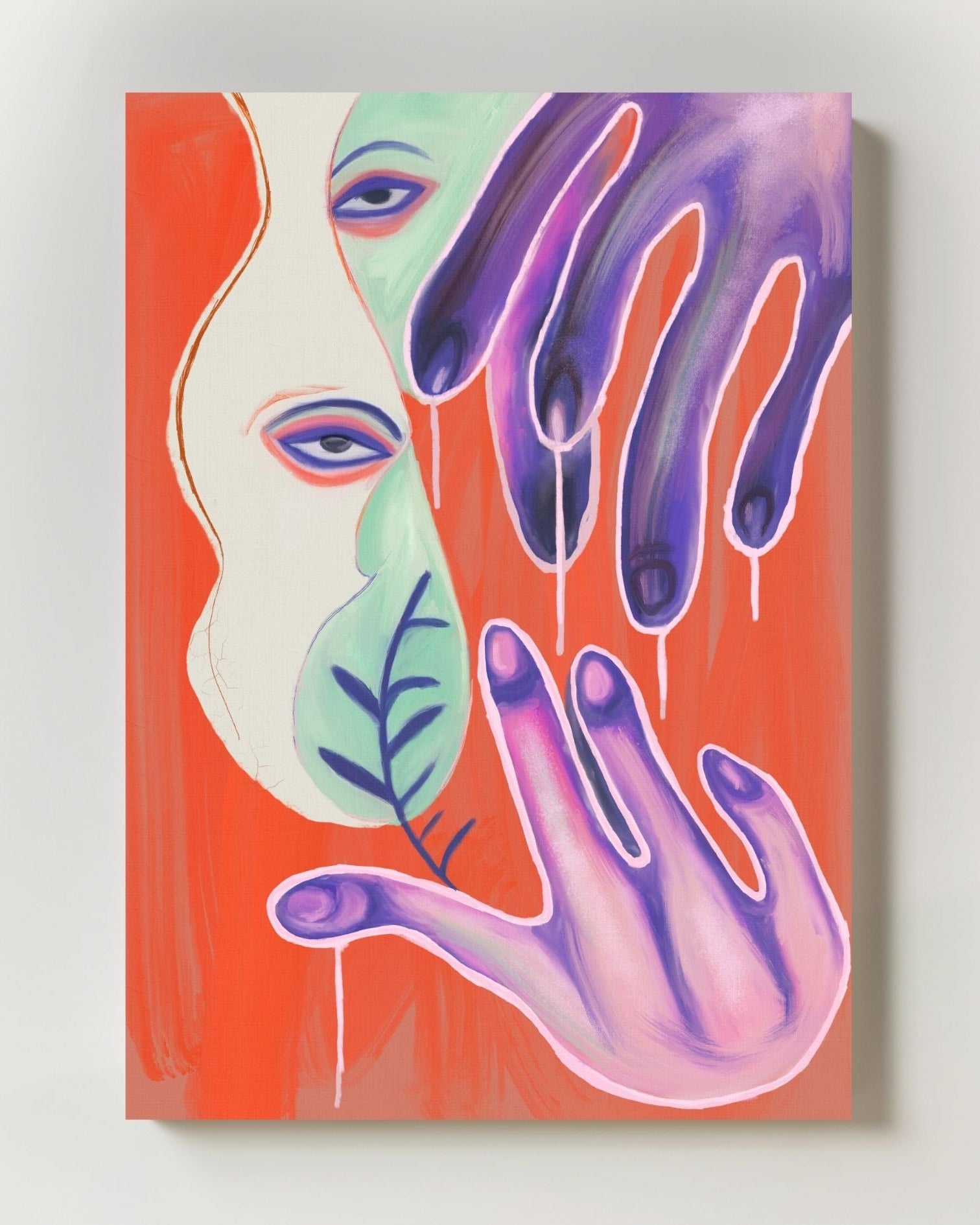 Melting Touch Poster – Print Material Wandbild, moderne Kunst & Fine Art Print von Spawnd, handgefertigt & Made in Germany