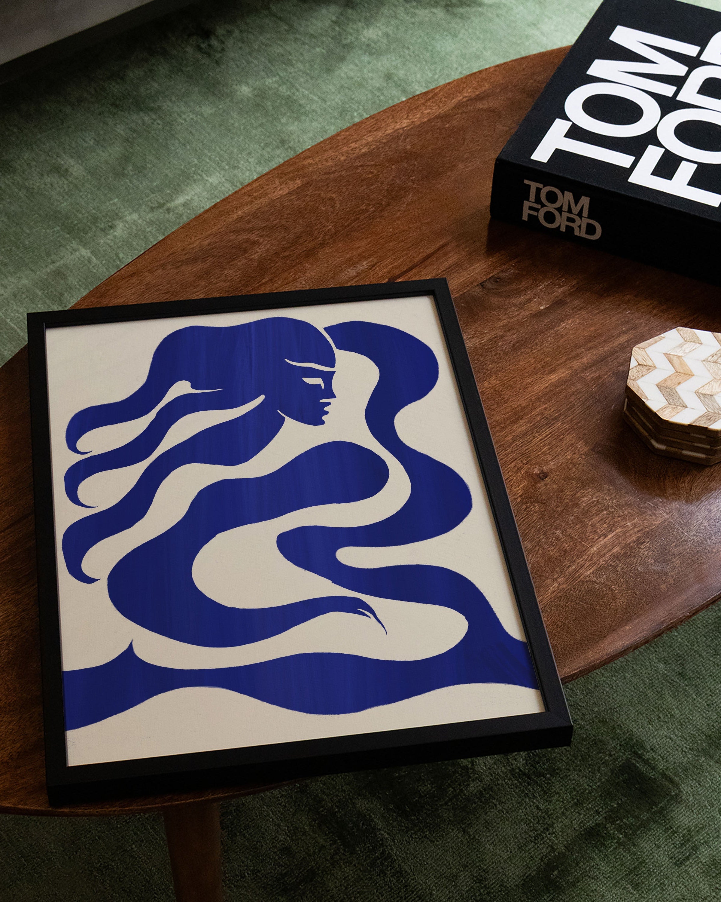 Mermaid Poster – Print Material Wandbild, moderne Kunst & Fine Art Print von Spawnd, handgefertigt & Made in Germany