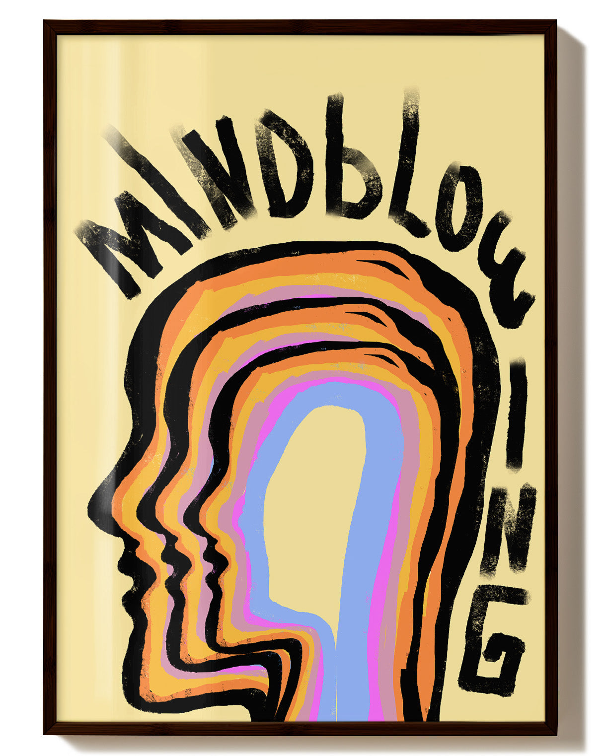 Mindblowing Poster – Print Material Wandbild, moderne Kunst & Fine Art Print von Spawnd, handgefertigt & Made in Germany