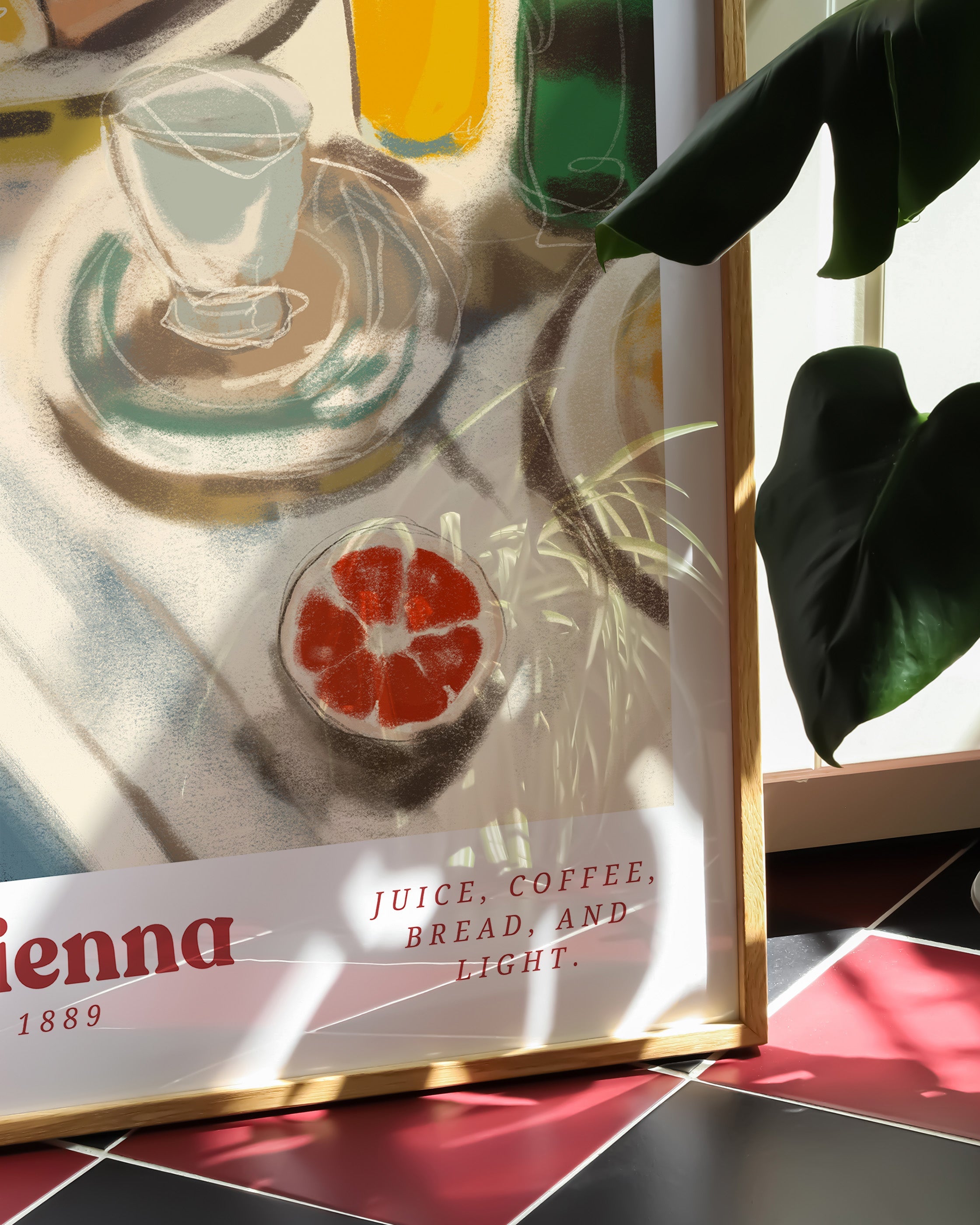 Morning Setting Poster – Print Material Wandbild, moderne Kunst & Fine Art Print von Spawnd, handgefertigt & Made in Germany