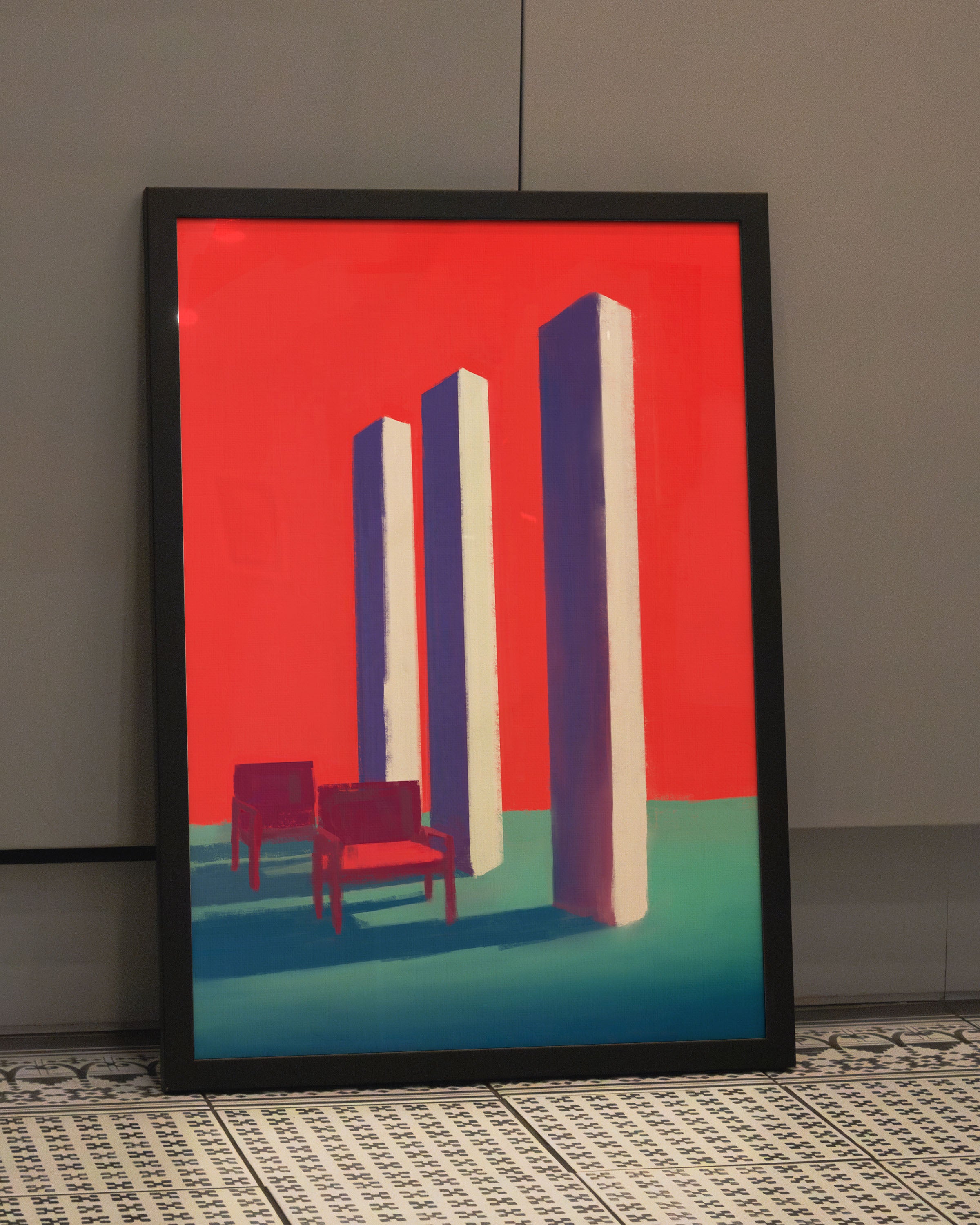 No one came Poster – Print Material Wandbild, moderne Kunst & Fine Art Print von Spawnd, handgefertigt & Made in Germany