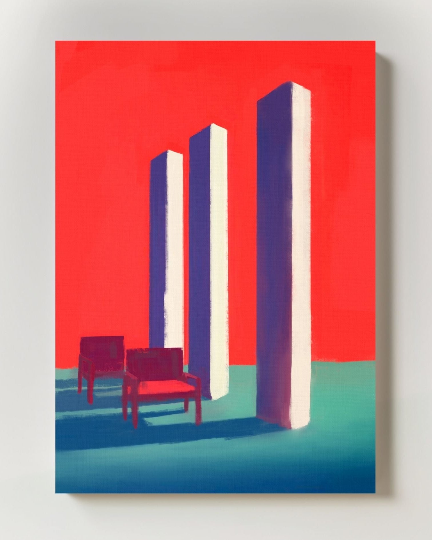 No one came Poster – Print Material Wandbild, moderne Kunst & Fine Art Print von Spawnd, handgefertigt & Made in Germany