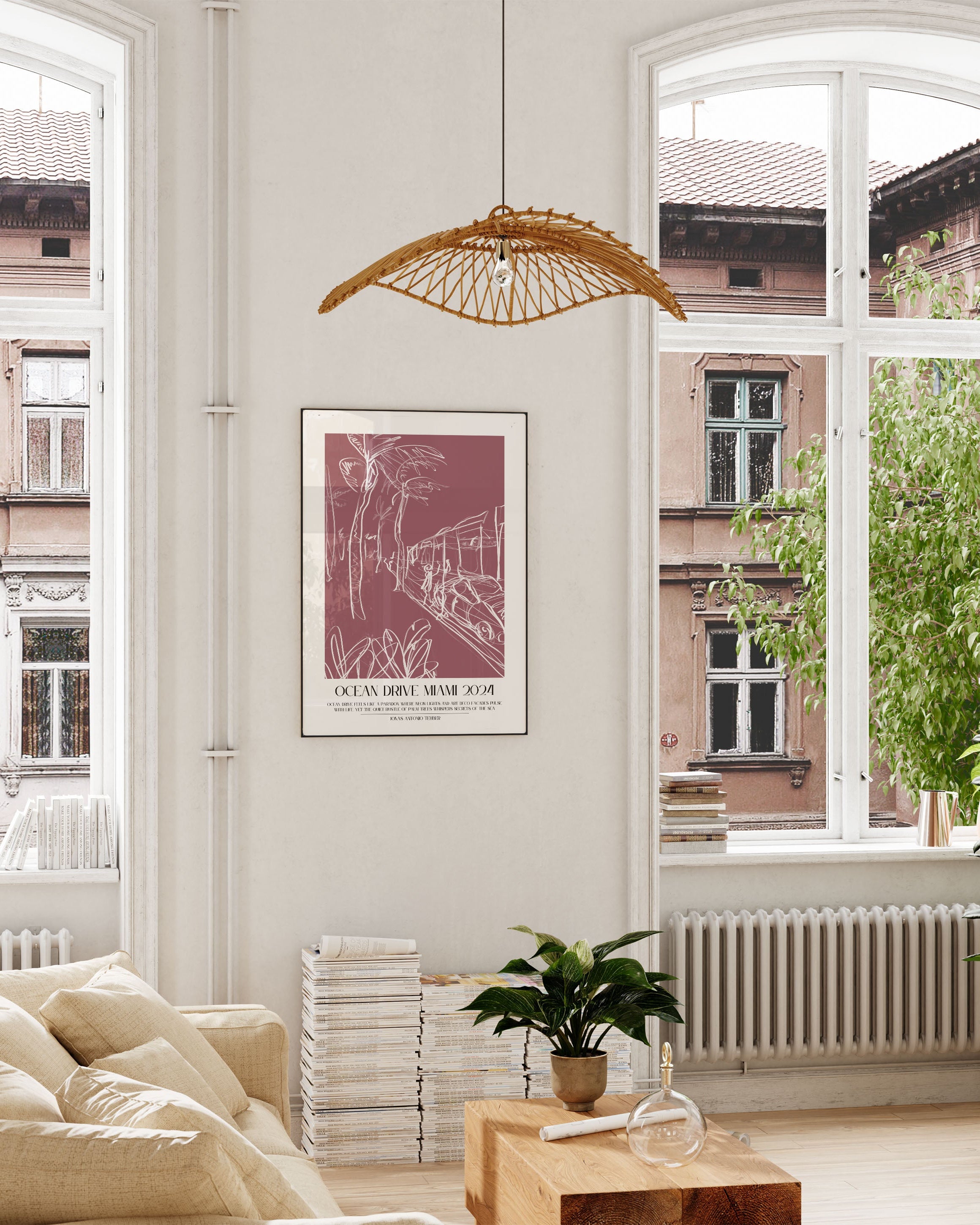 Ocean Drive Poster – Print Material Wandbild, moderne Kunst & Fine Art Print von Spawnd, handgefertigt & Made in Germany