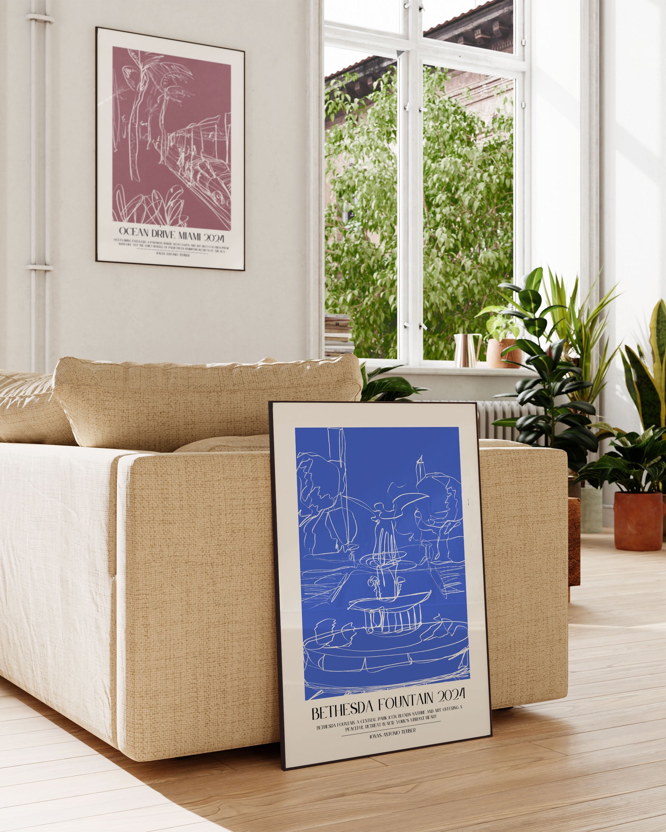 Ocean Drive Poster – Print Material Wandbild, moderne Kunst & Fine Art Print von Spawnd, handgefertigt & Made in Germany