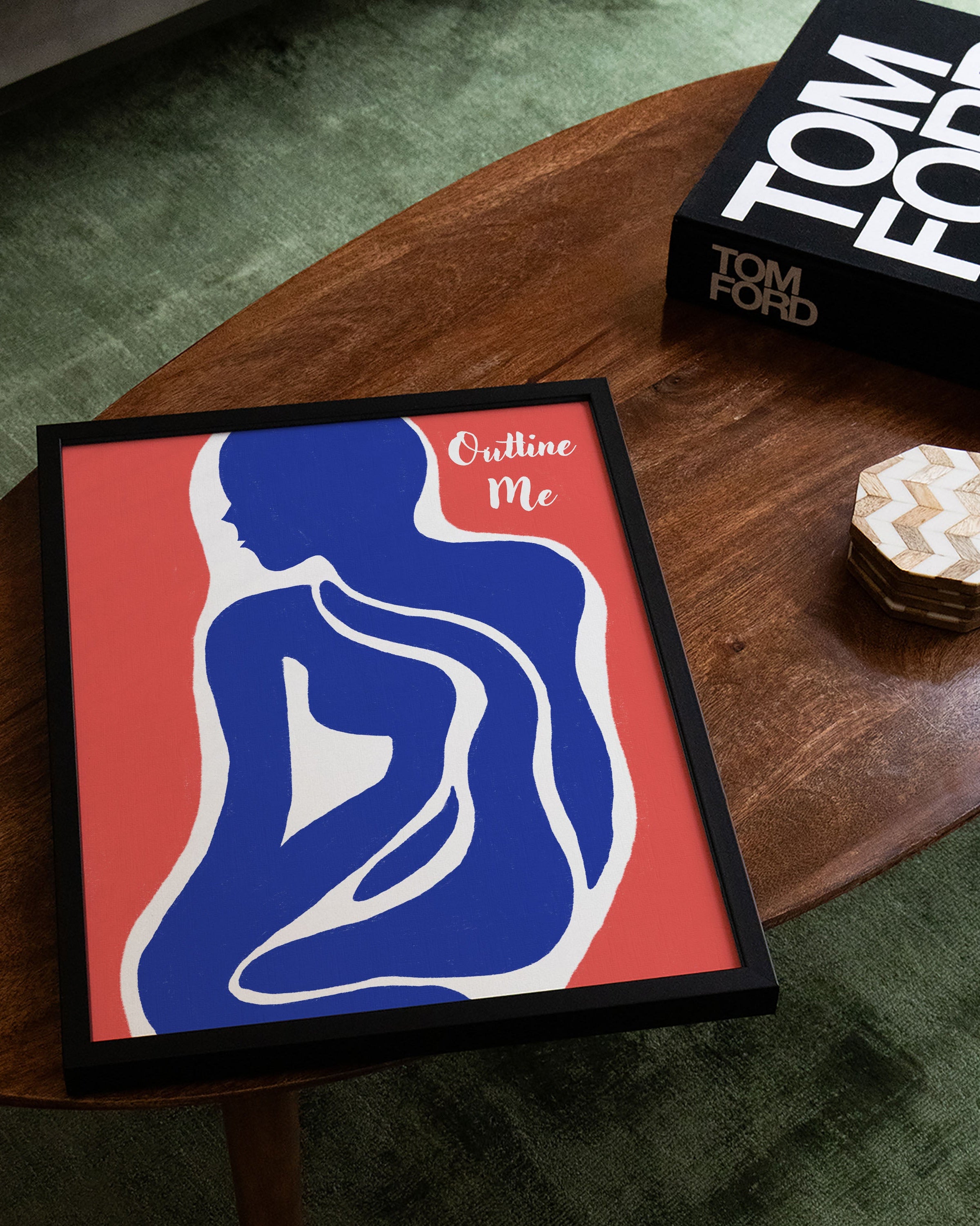 Outline Me Poster – Print Material Wandbild, moderne Kunst & Fine Art Print von Spawnd, handgefertigt & Made in Germany