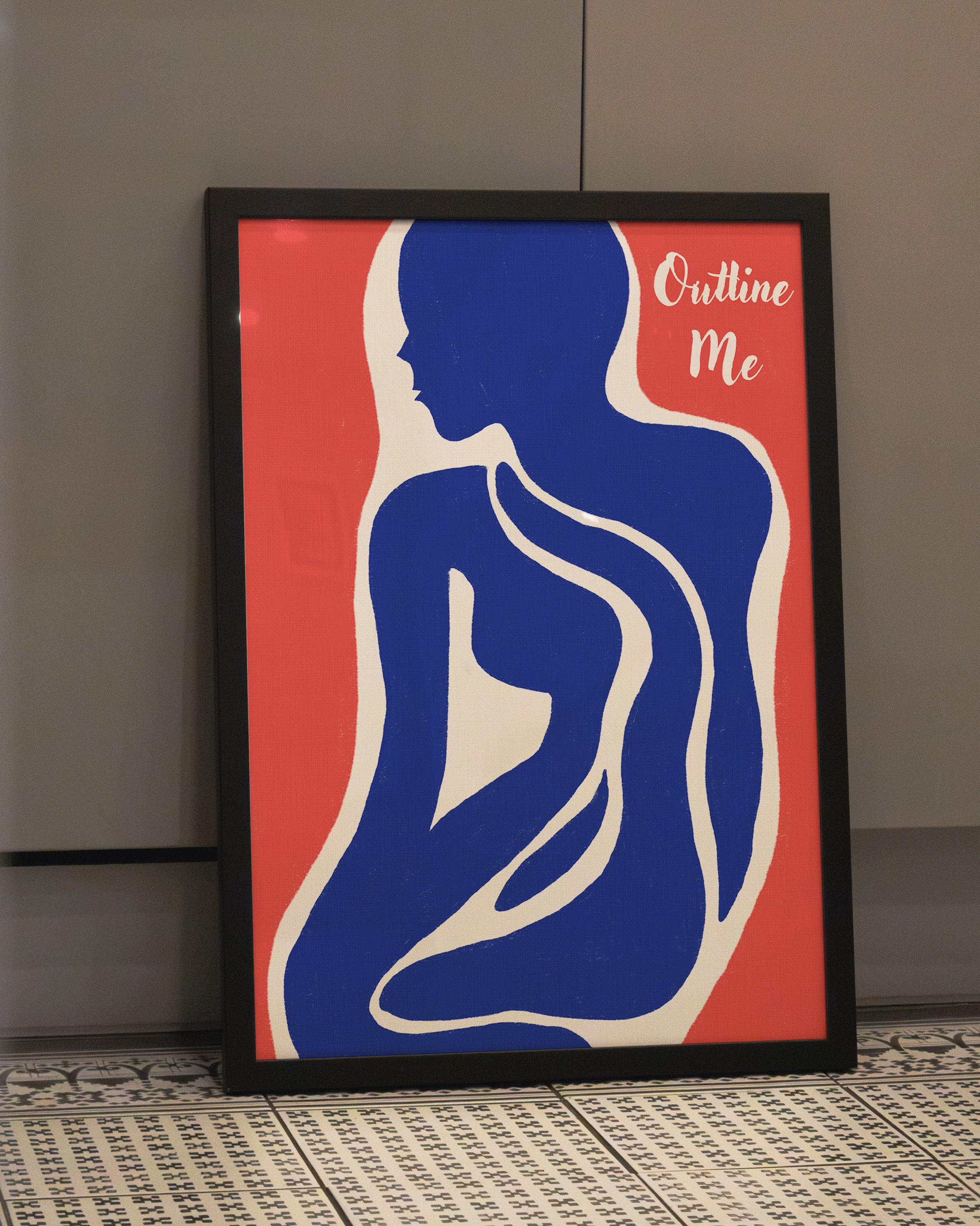 Outline Me Poster – Print Material Wandbild, moderne Kunst & Fine Art Print von Spawnd, handgefertigt & Made in Germany