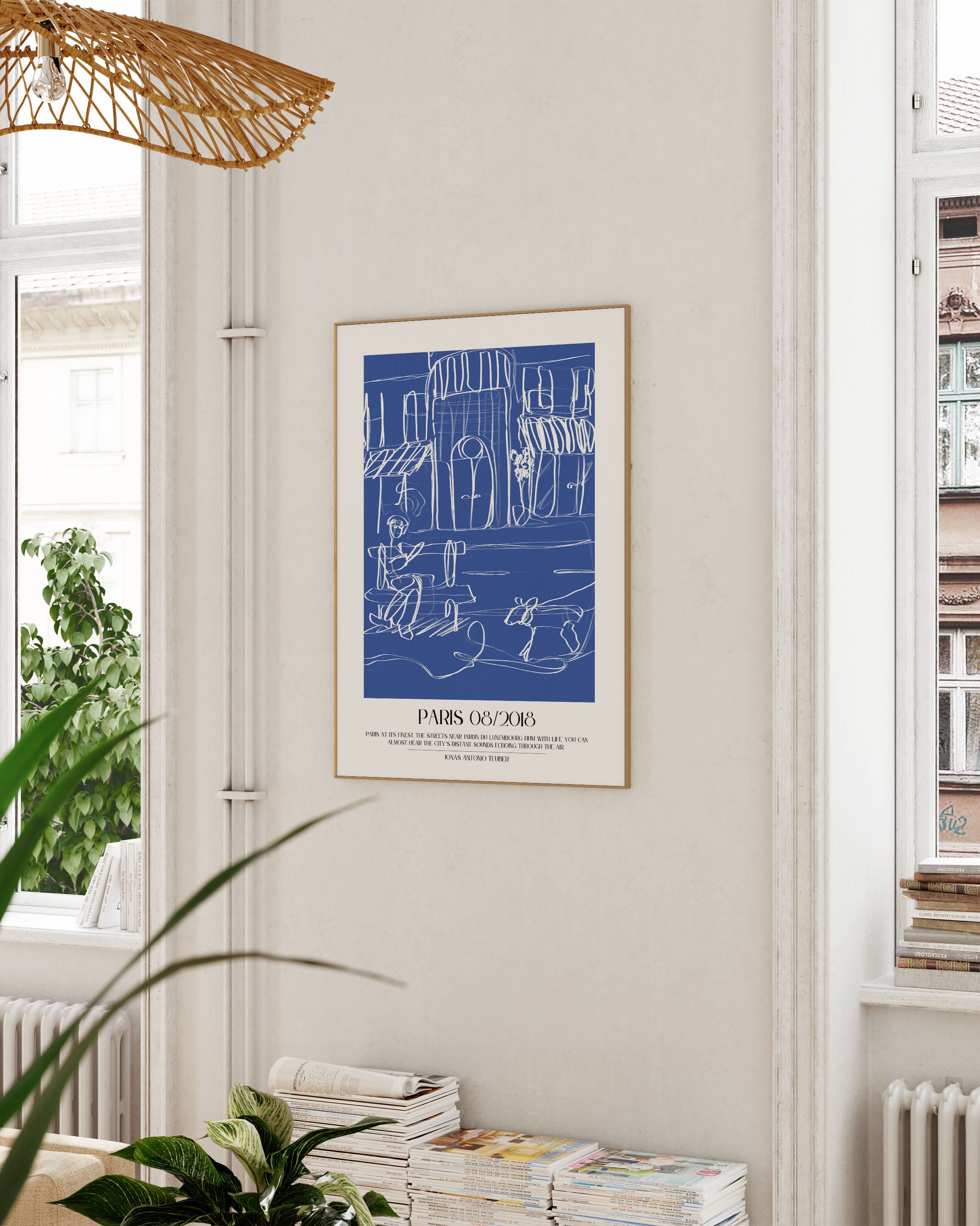 Paris Poster – Print Material Wandbild, moderne Kunst & Fine Art Print von Spawnd, handgefertigt & Made in Germany