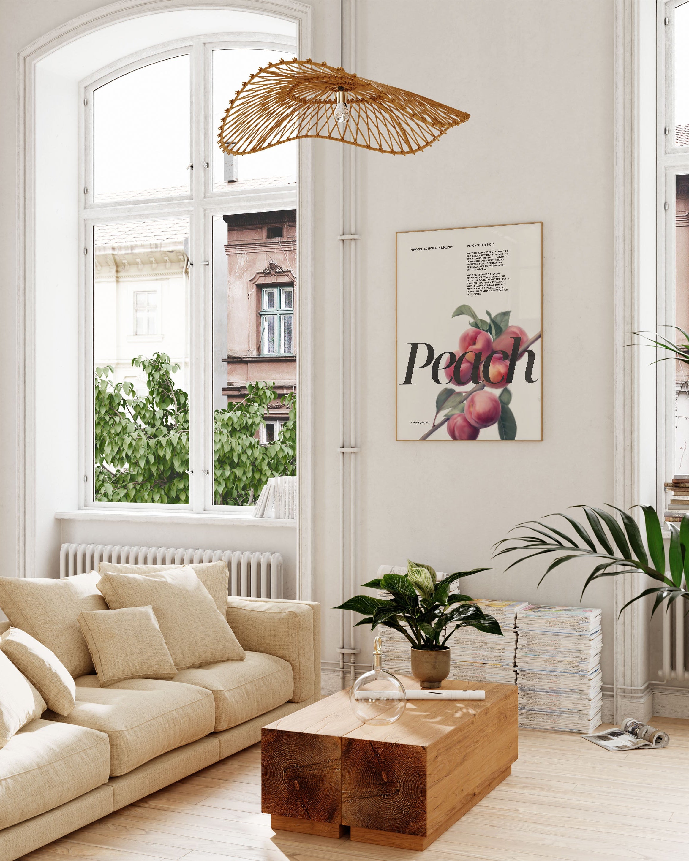 Peach Poster – FineArt Wandbild, moderne Kunst & Fine Art Print von Spawnd, handgefertigt & Made in Germany