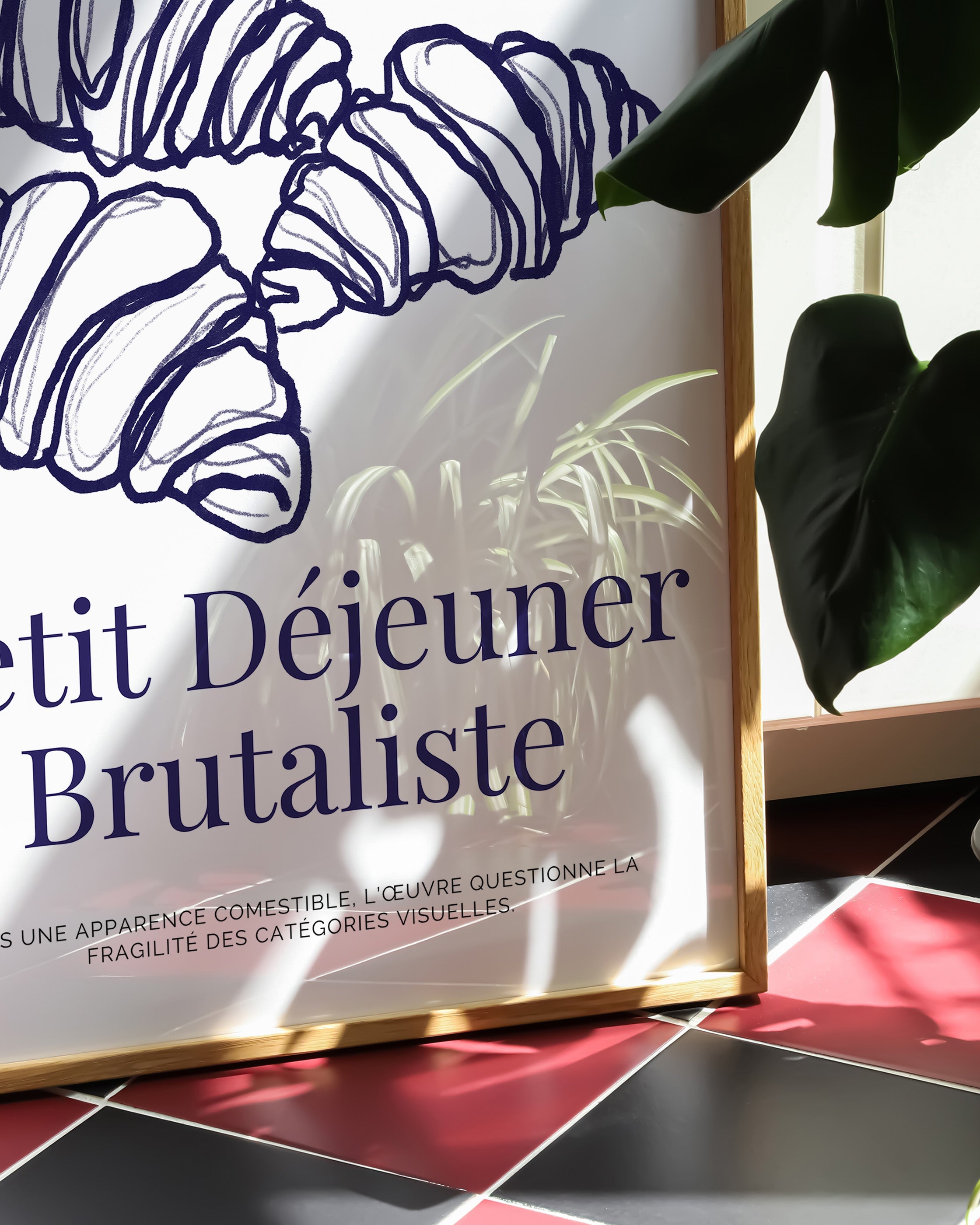 Petit Dejeuner brutaliste Poster – Print Material Wandbild, moderne Kunst & Fine Art Print von Spawnd, handgefertigt & Made in Germany