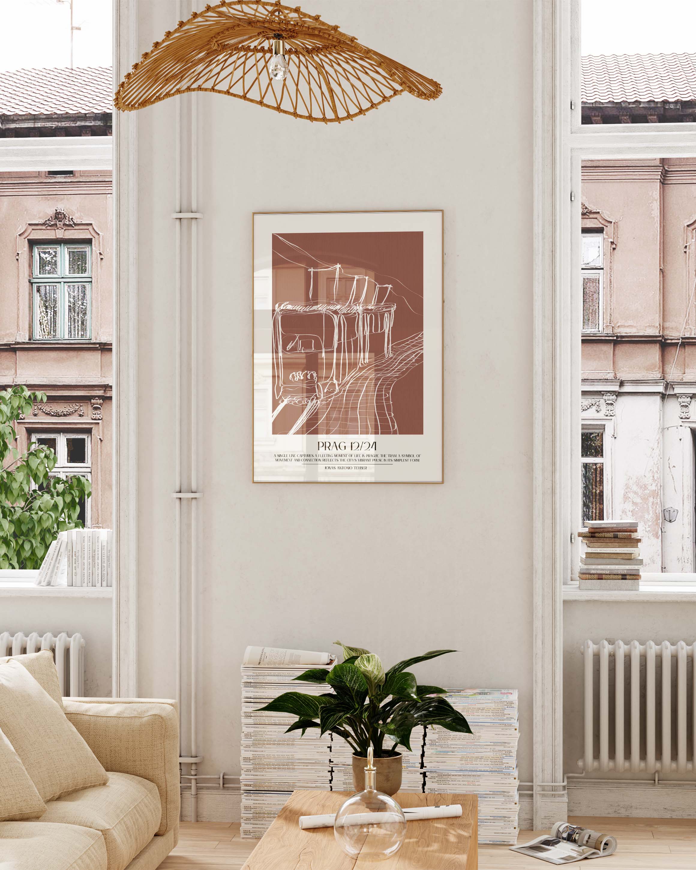 Prag Poster – Print Material Wandbild, moderne Kunst & Fine Art Print von Spawnd, handgefertigt & Made in Germany