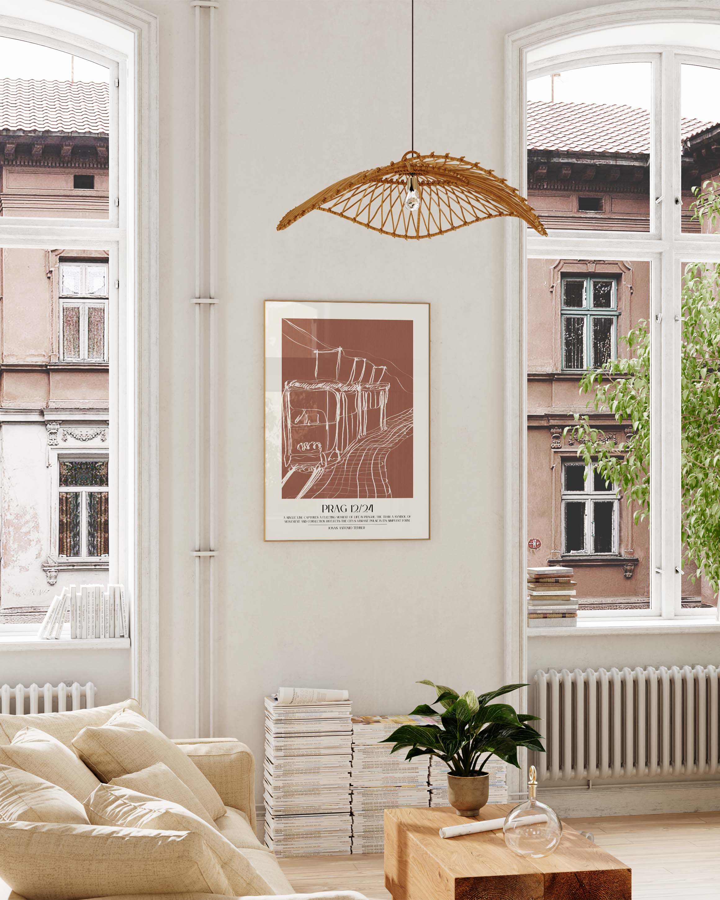Prag Poster – Print Material Wandbild, moderne Kunst & Fine Art Print von Spawnd, handgefertigt & Made in Germany