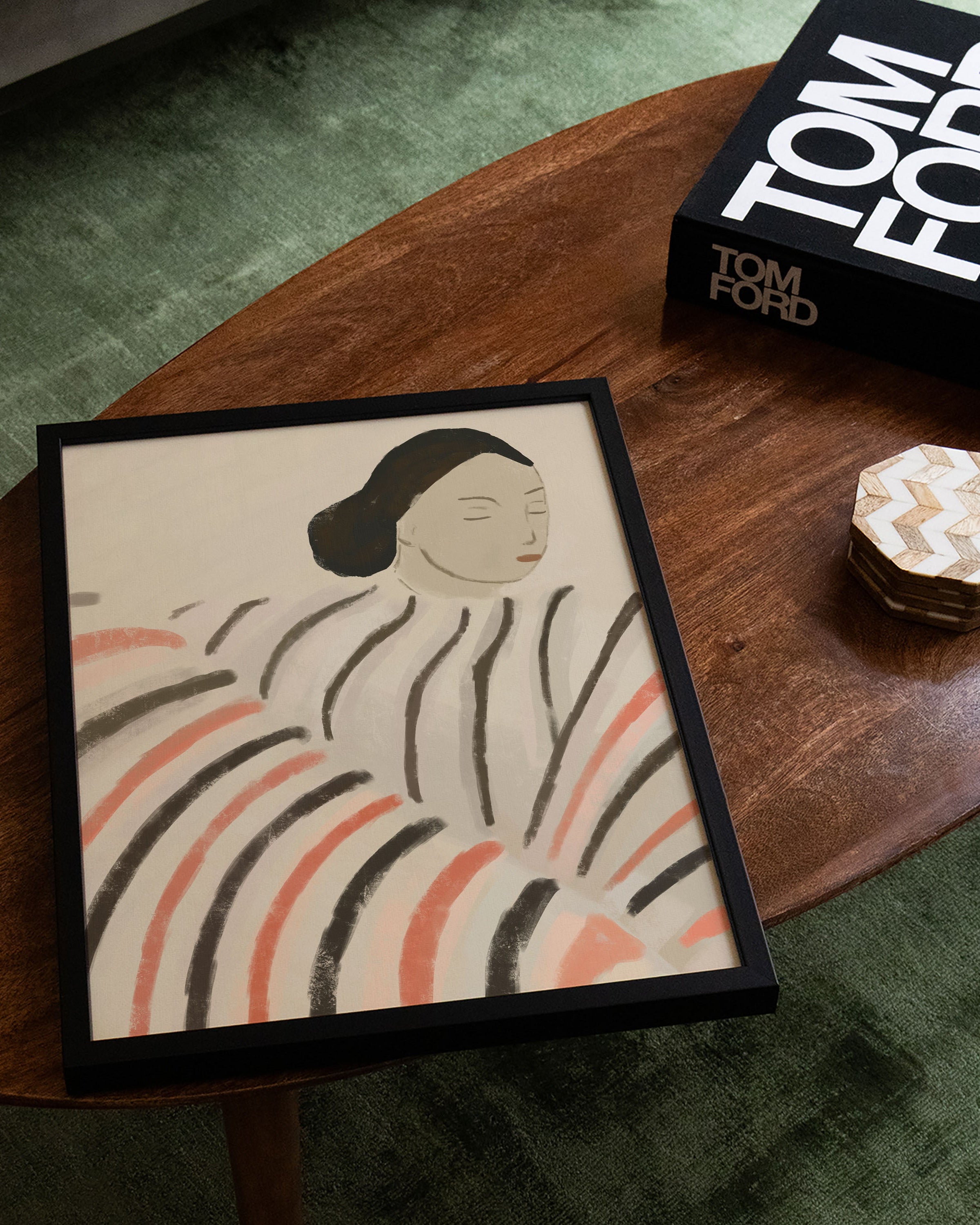 Resting in Rhythm Poster – Print Material Wandbild, moderne Kunst & Fine Art Print von Spawnd, handgefertigt & Made in Germany