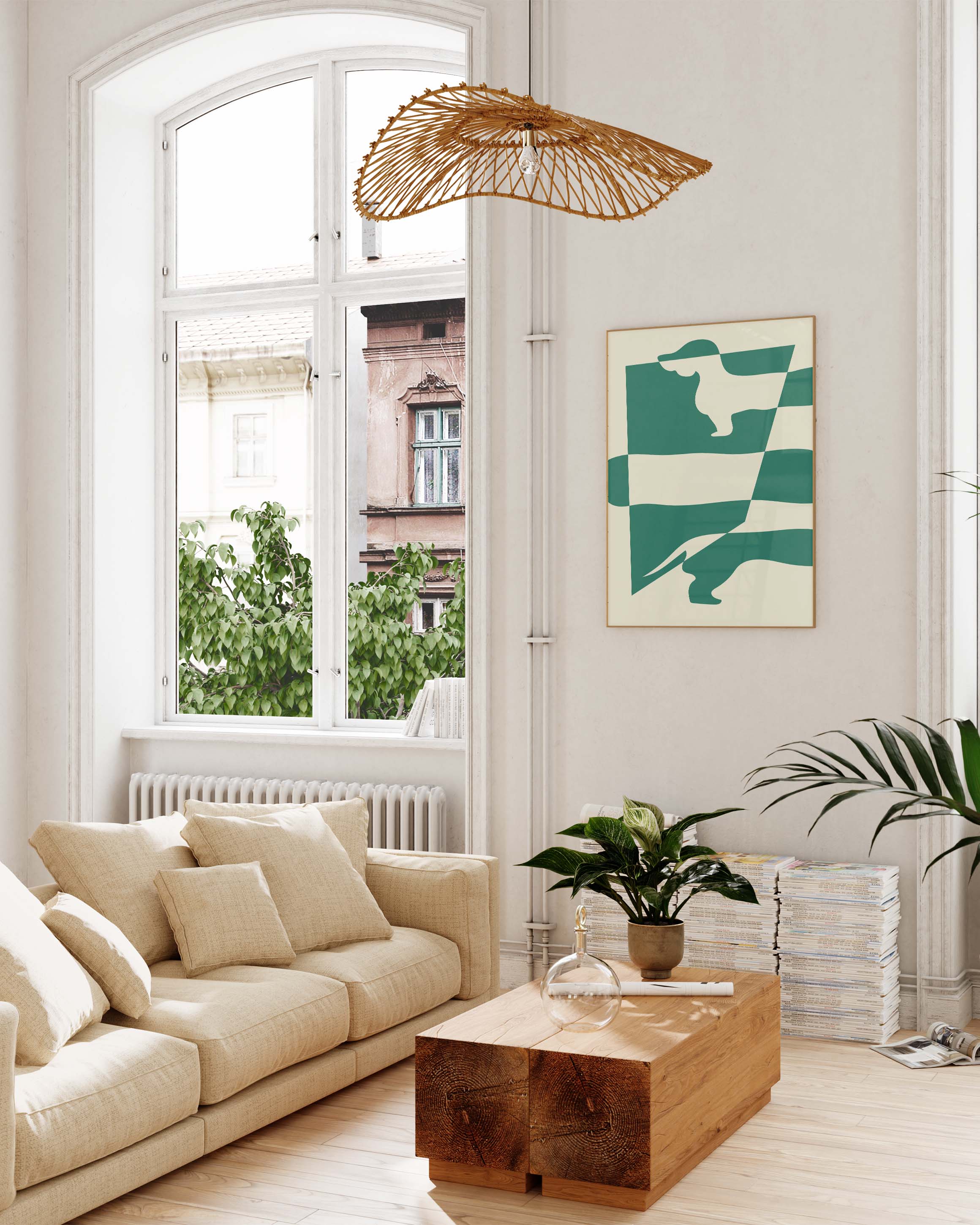 Sausage Poster – Print Material Wandbild, moderne Kunst & Fine Art Print von Spawnd, handgefertigt & Made in Germany