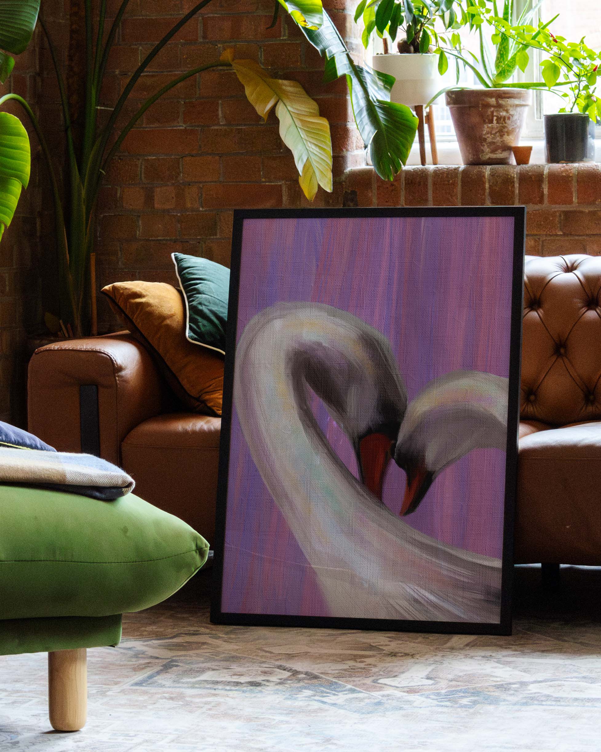 Schwan Poster – FineArt Wandbild, moderne Kunst & Fine Art Print von Spawnd, handgefertigt & Made in Germany