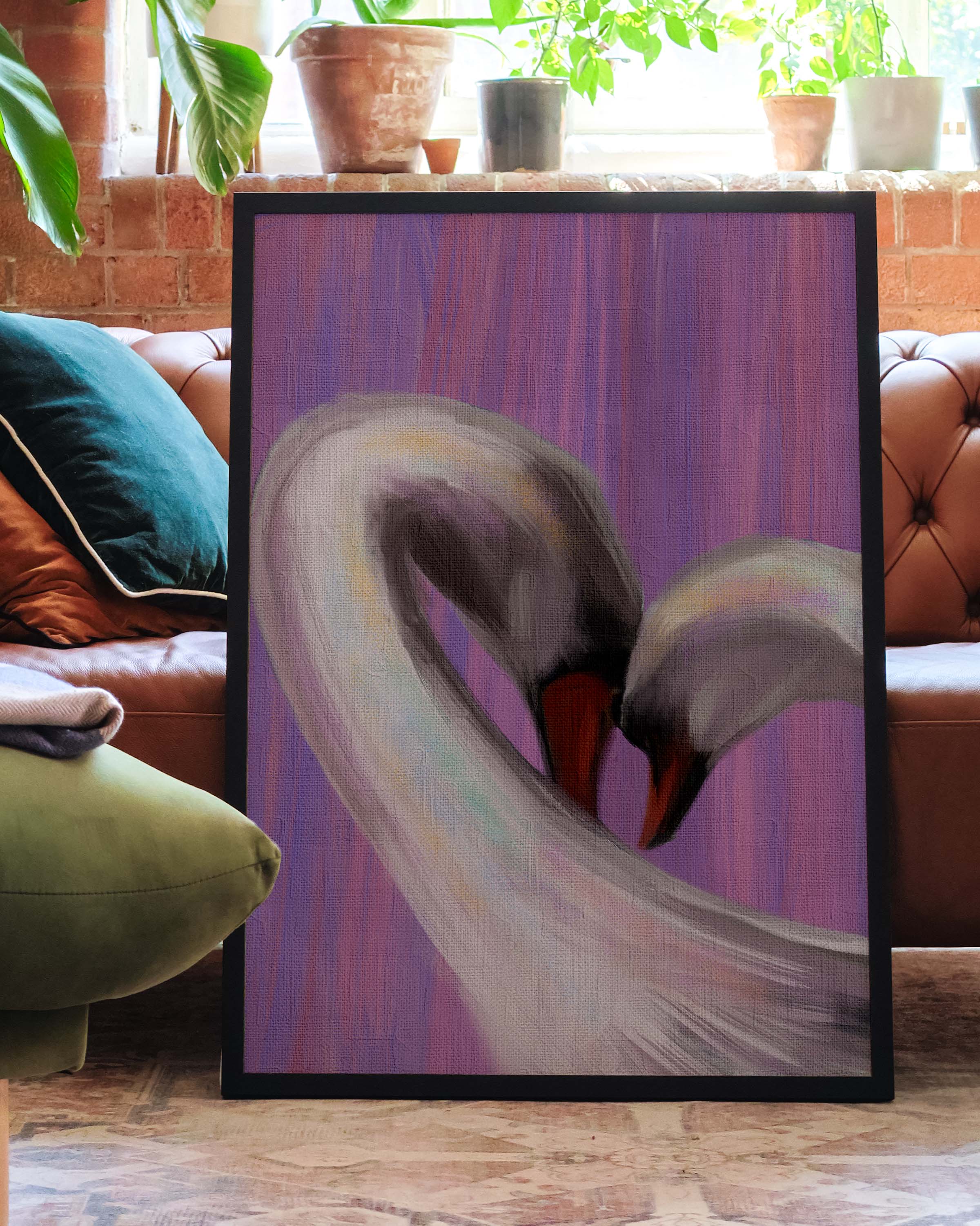 Schwan Poster – FineArt Wandbild, moderne Kunst & Fine Art Print von Spawnd, handgefertigt & Made in Germany