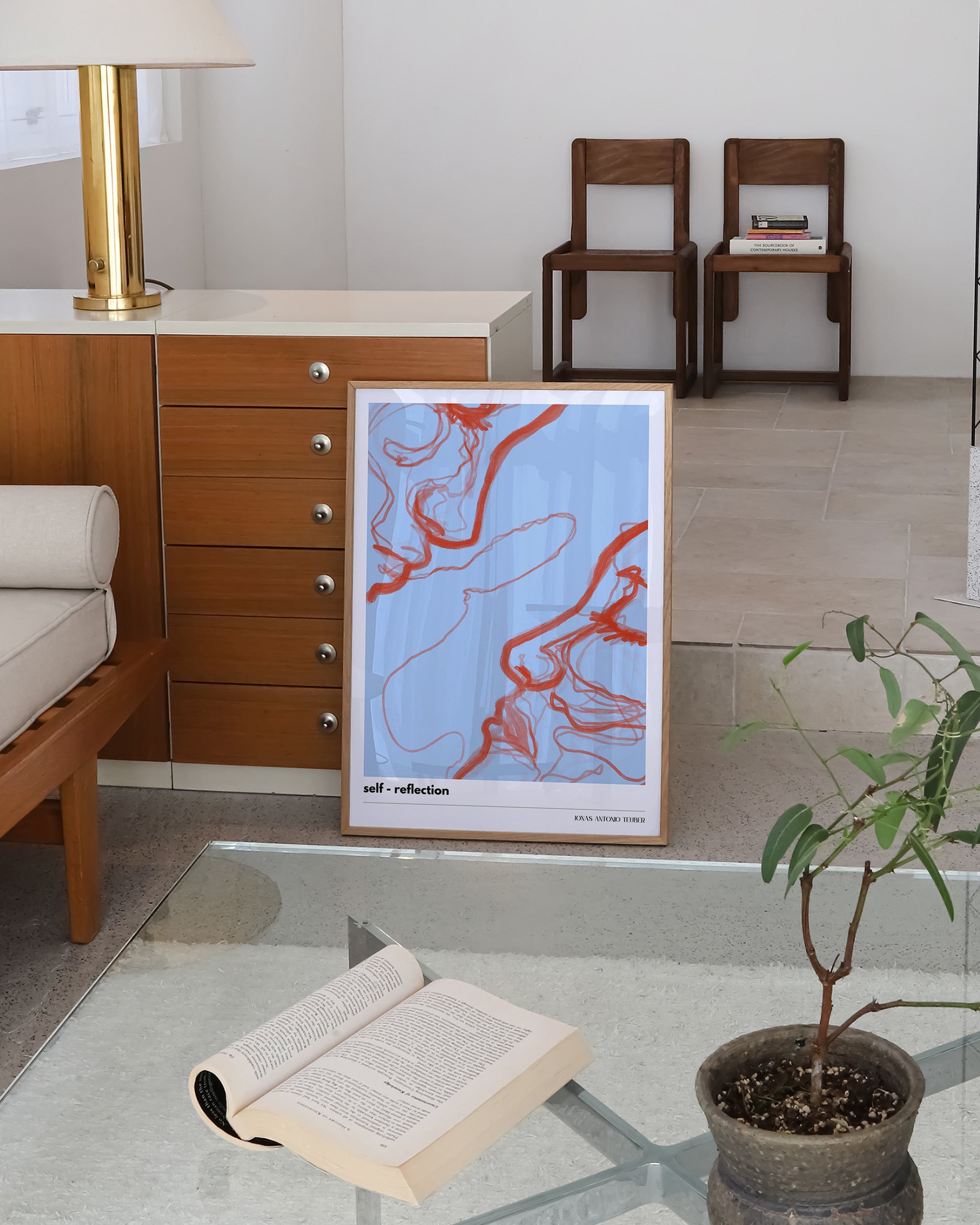 Self - Reflection Poster – Print Material Wandbild, moderne Kunst & Fine Art Print von Spawnd, handgefertigt & Made in Germany