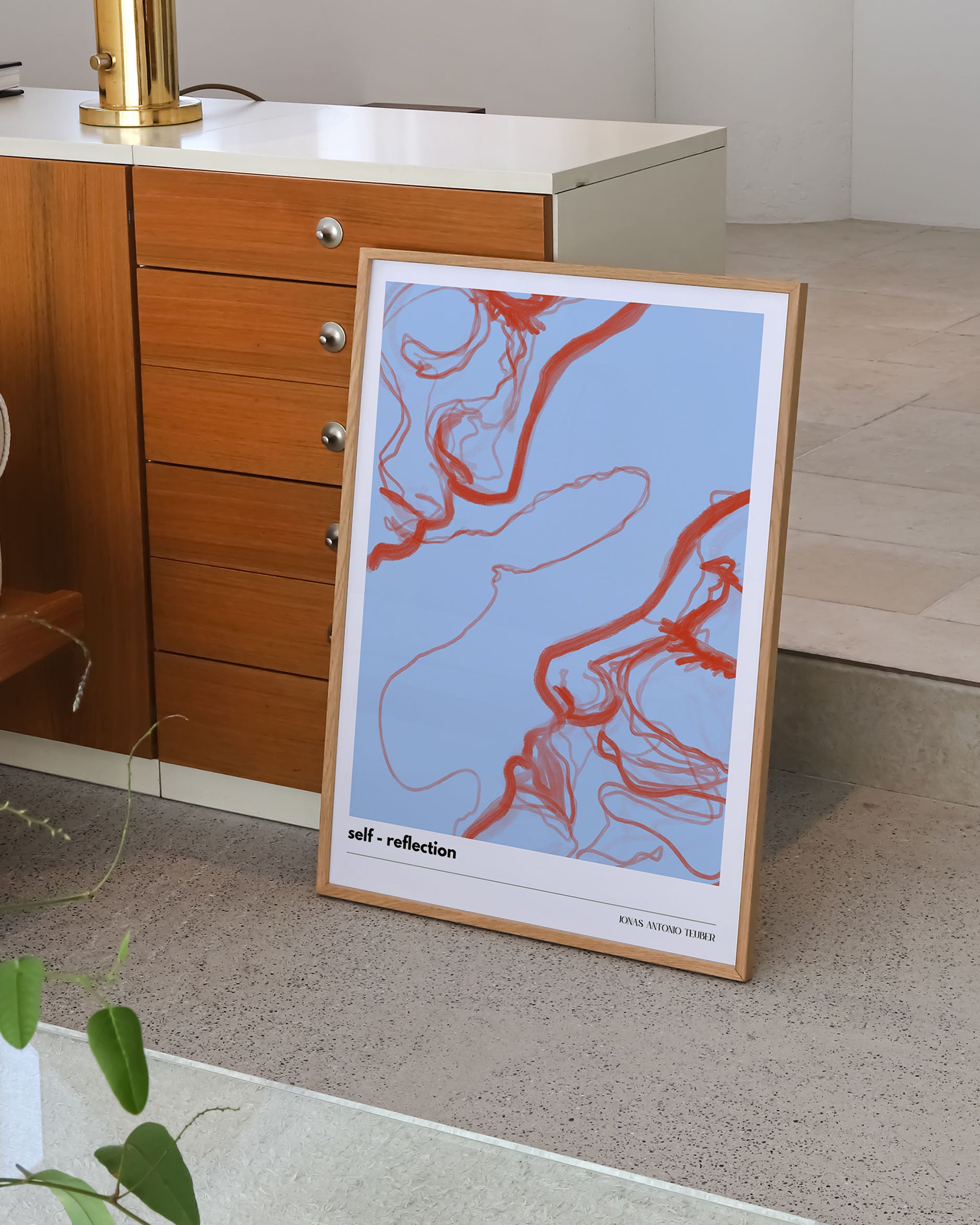 Self - Reflection Poster – Print Material Wandbild, moderne Kunst & Fine Art Print von Spawnd, handgefertigt & Made in Germany