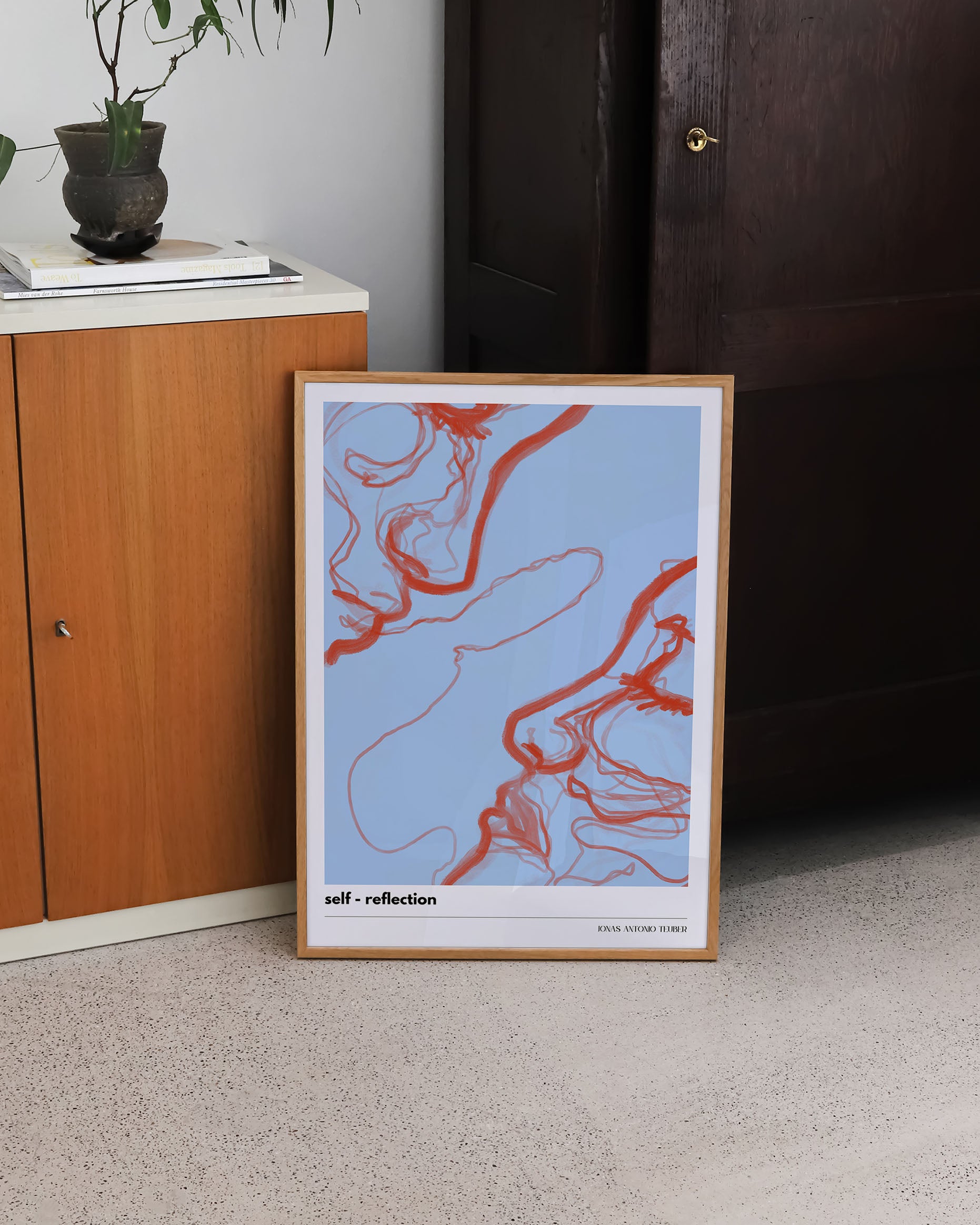 Self - Reflection Poster – Print Material Wandbild, moderne Kunst & Fine Art Print von Spawnd, handgefertigt & Made in Germany
